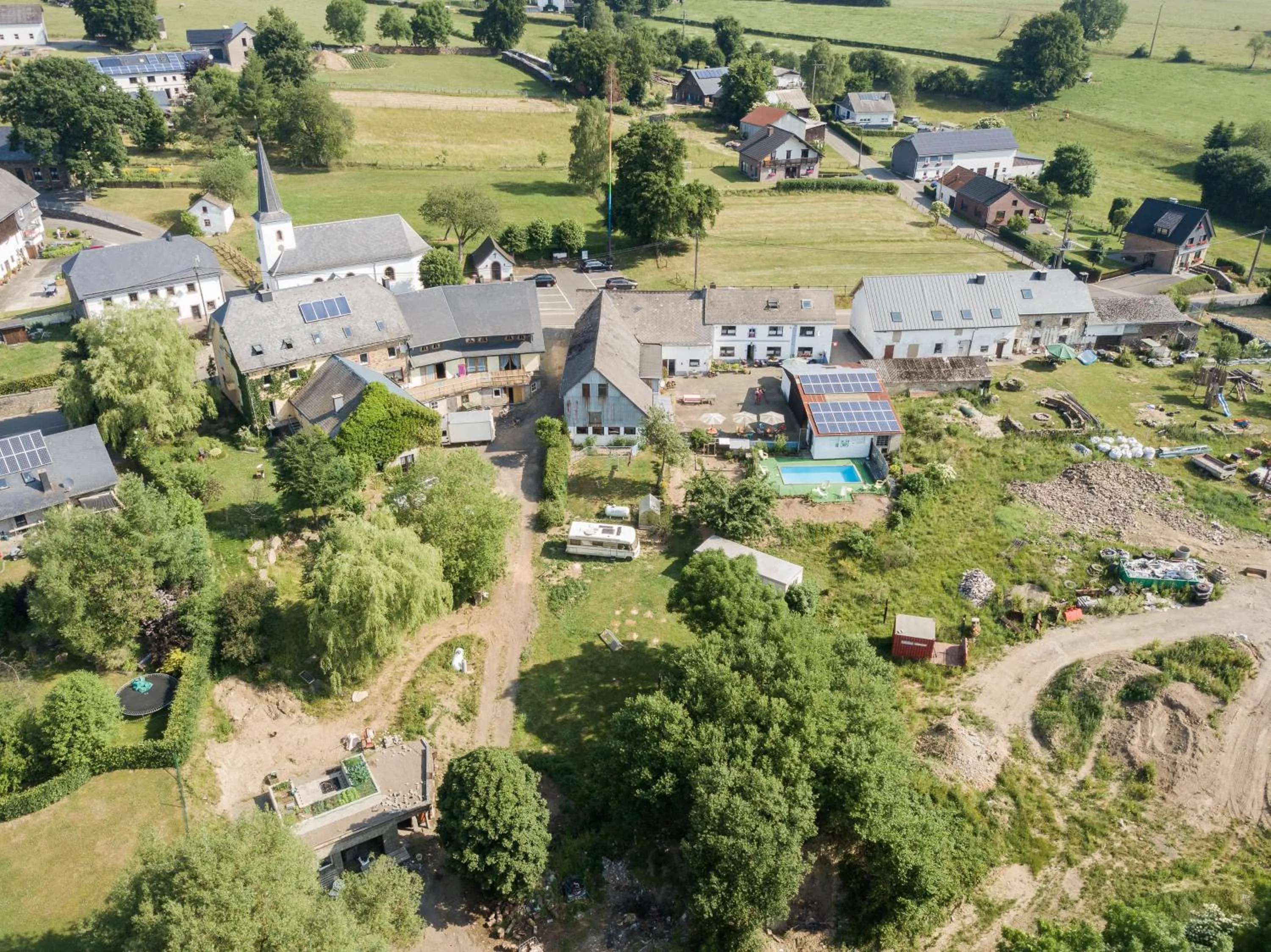 Bird's eye view in B&B De Eifelhoeve