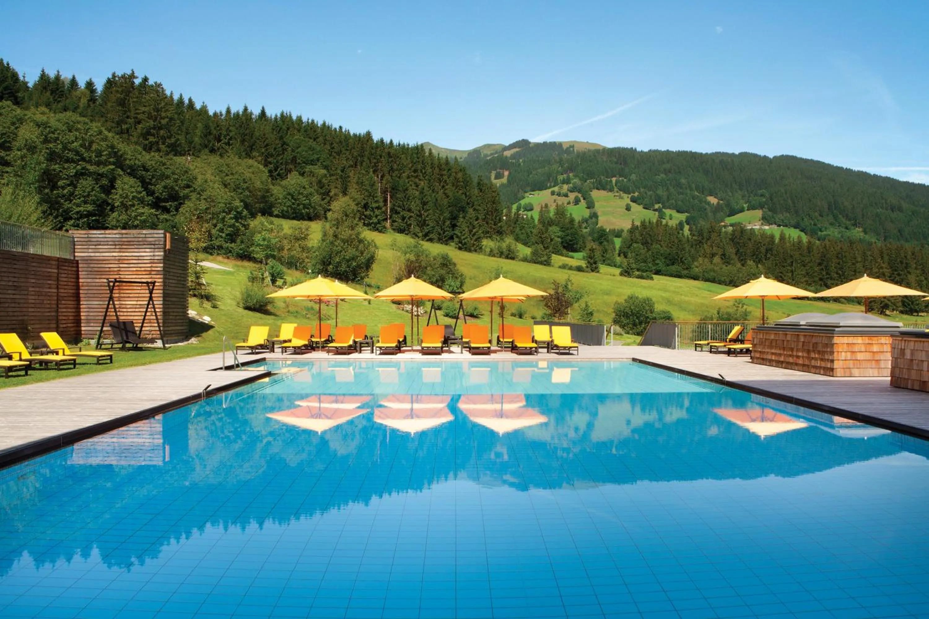 Swimming pool in Kempinski Hotel Das Tirol