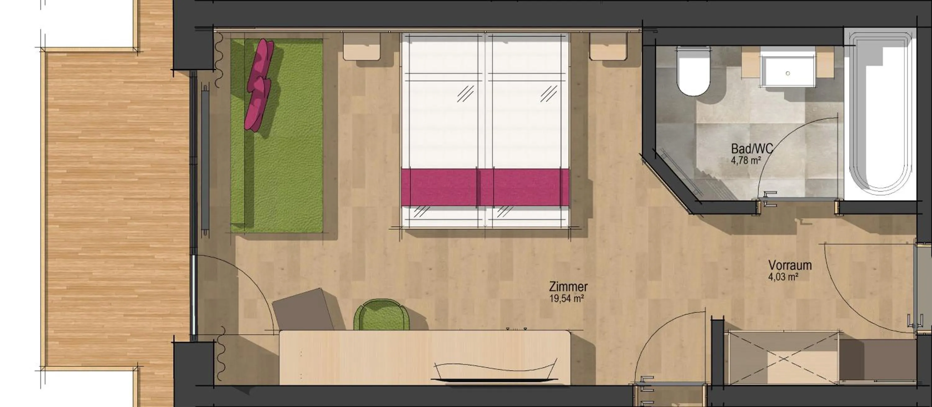 Floor plan in Hotel Dominic
