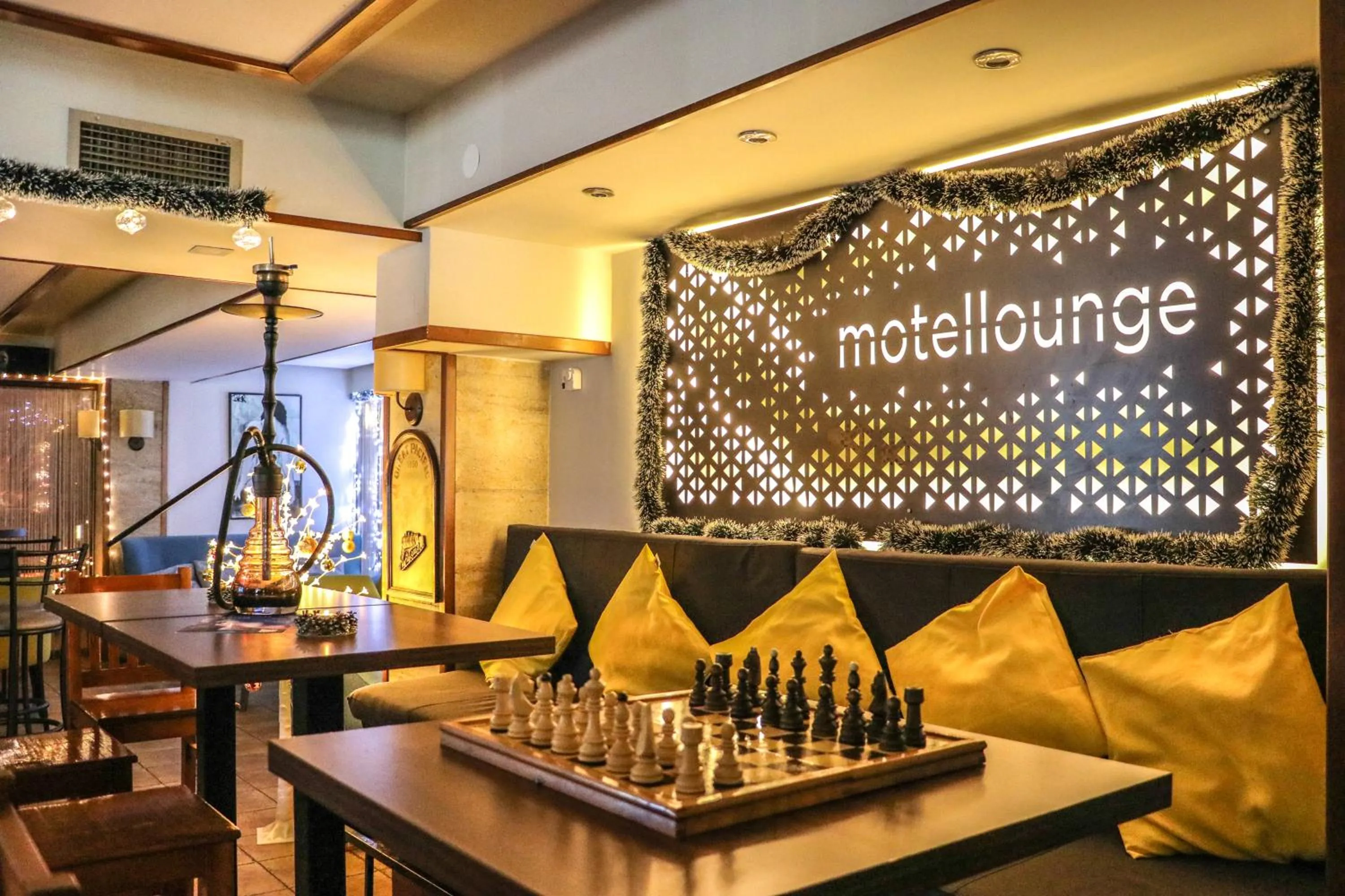 Seating area in Hotel Happy