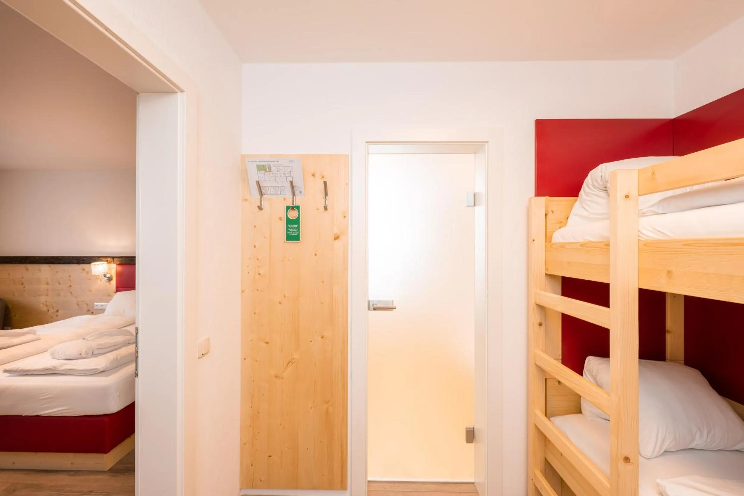 Bathroom, Bed in Genusshotel Almrausch