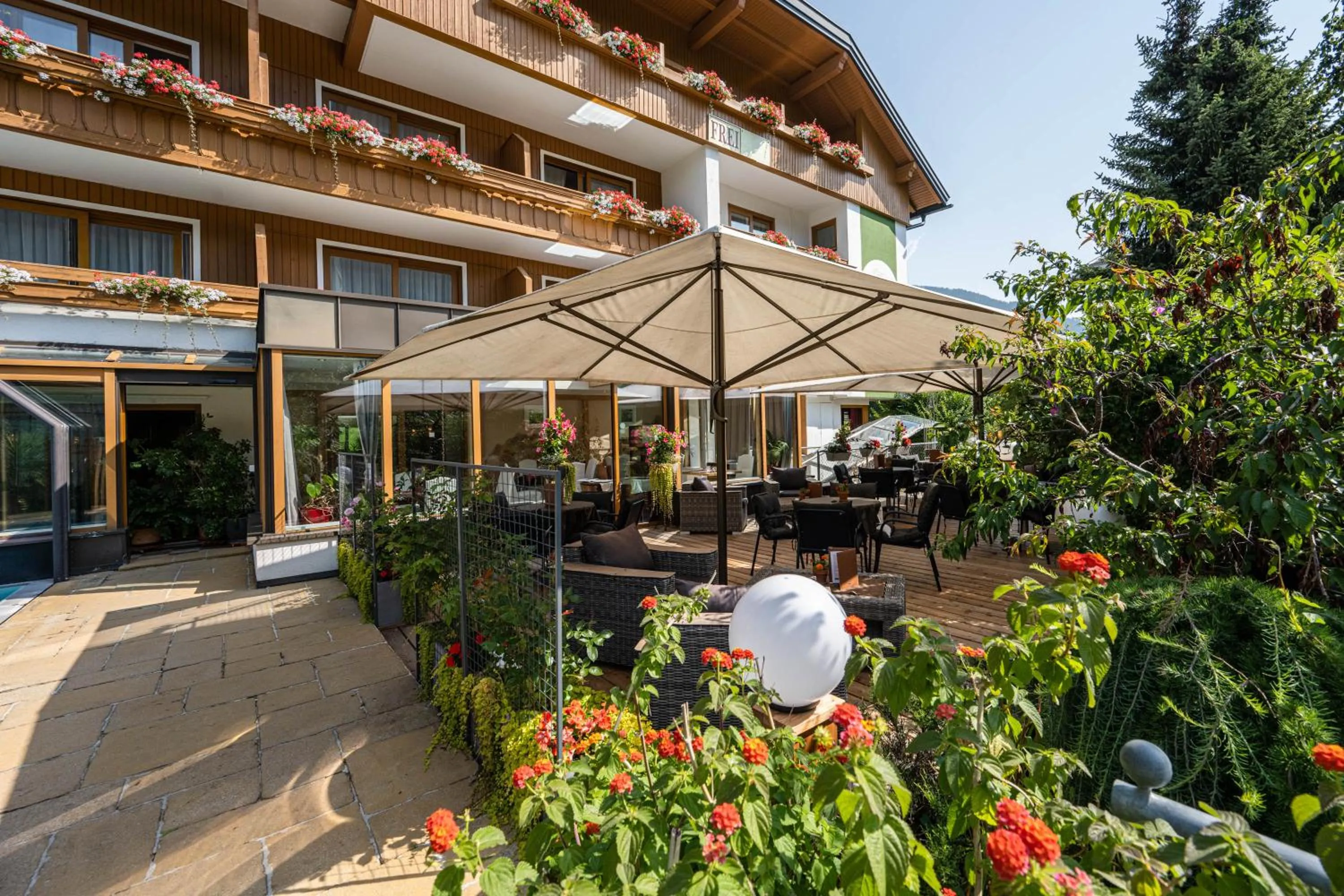 Balcony/Terrace in Genusshotel Almrausch