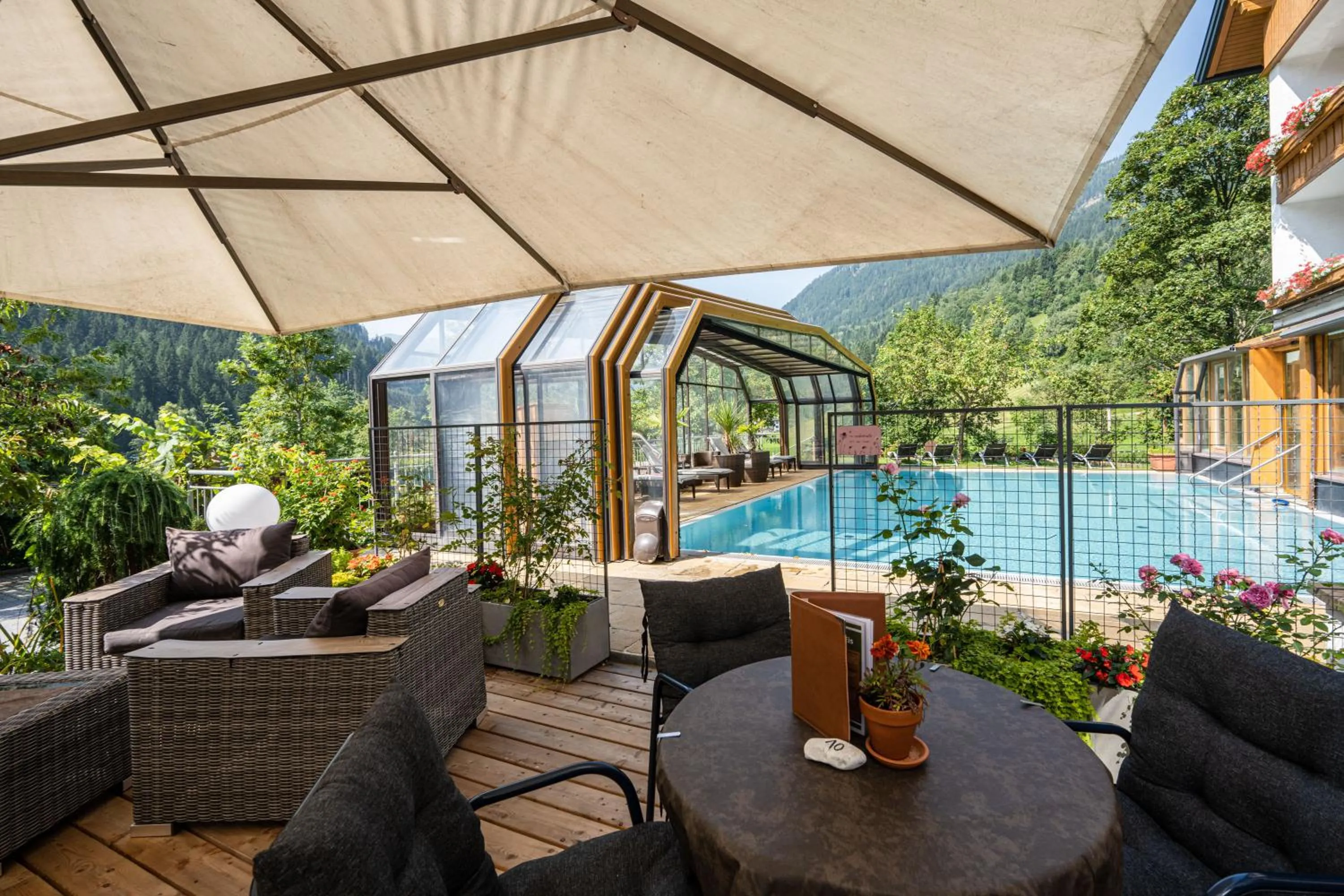 Balcony/Terrace in Genusshotel Almrausch