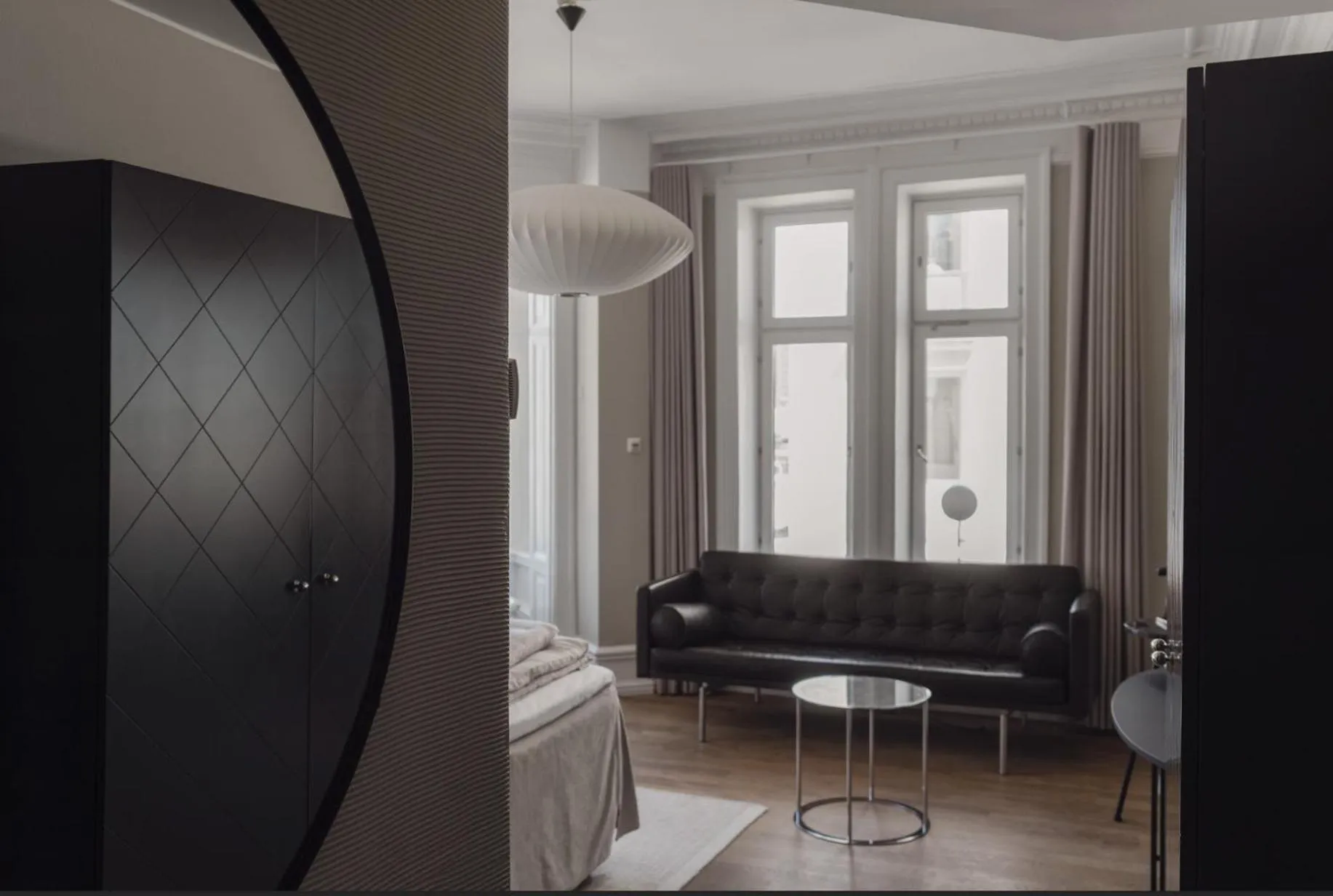 Seating area in The Duxiana Malmö