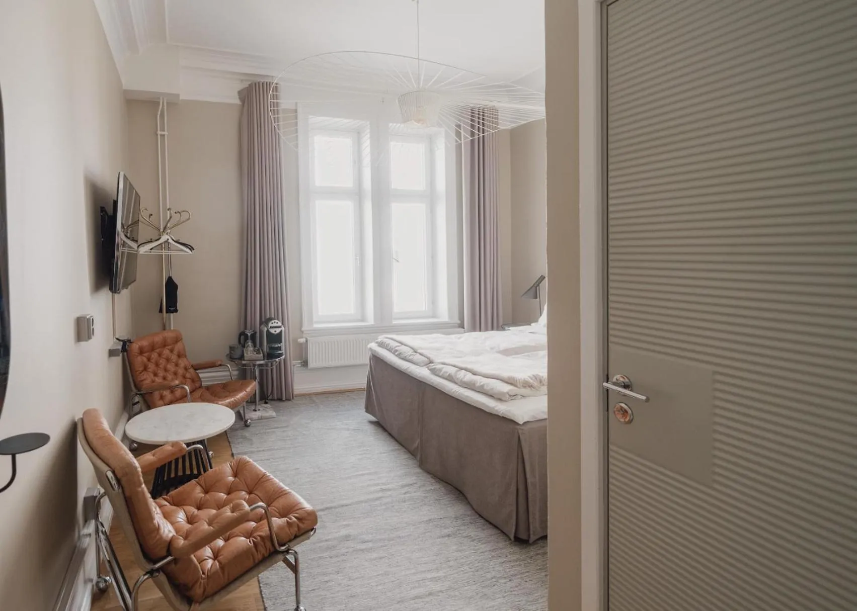 Seating area, Bed in The Duxiana Malmö