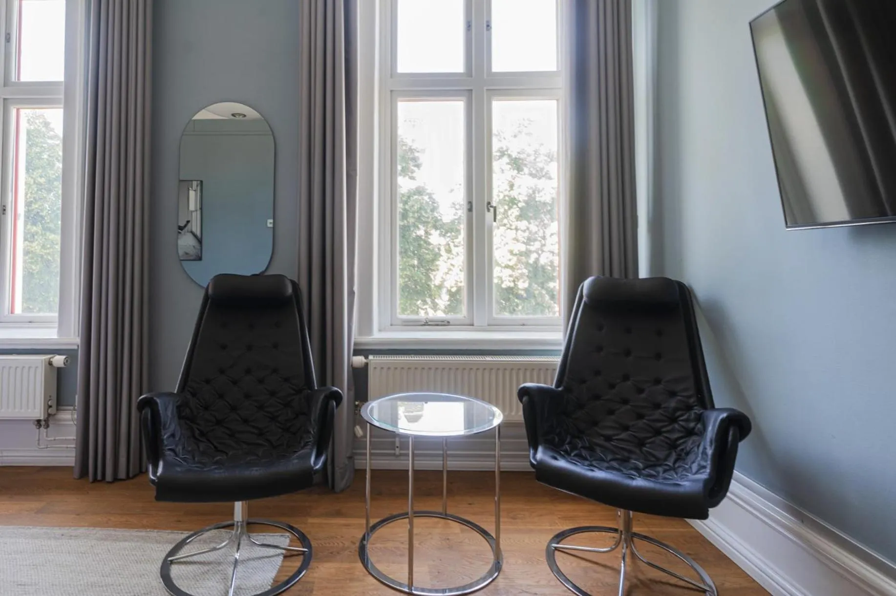 Seating area in The Duxiana Malmö