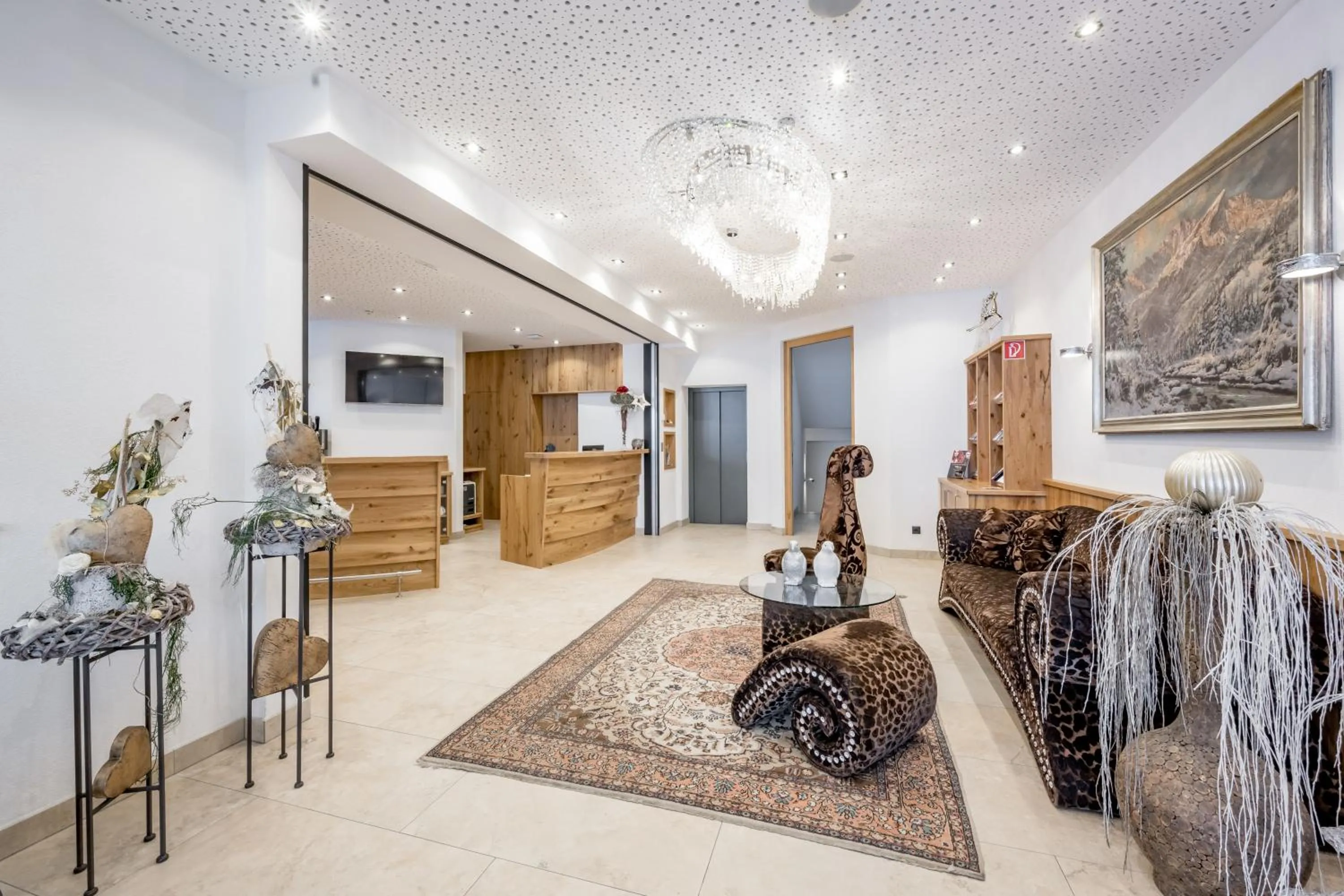 Lobby or reception in Hotel Garni Christine