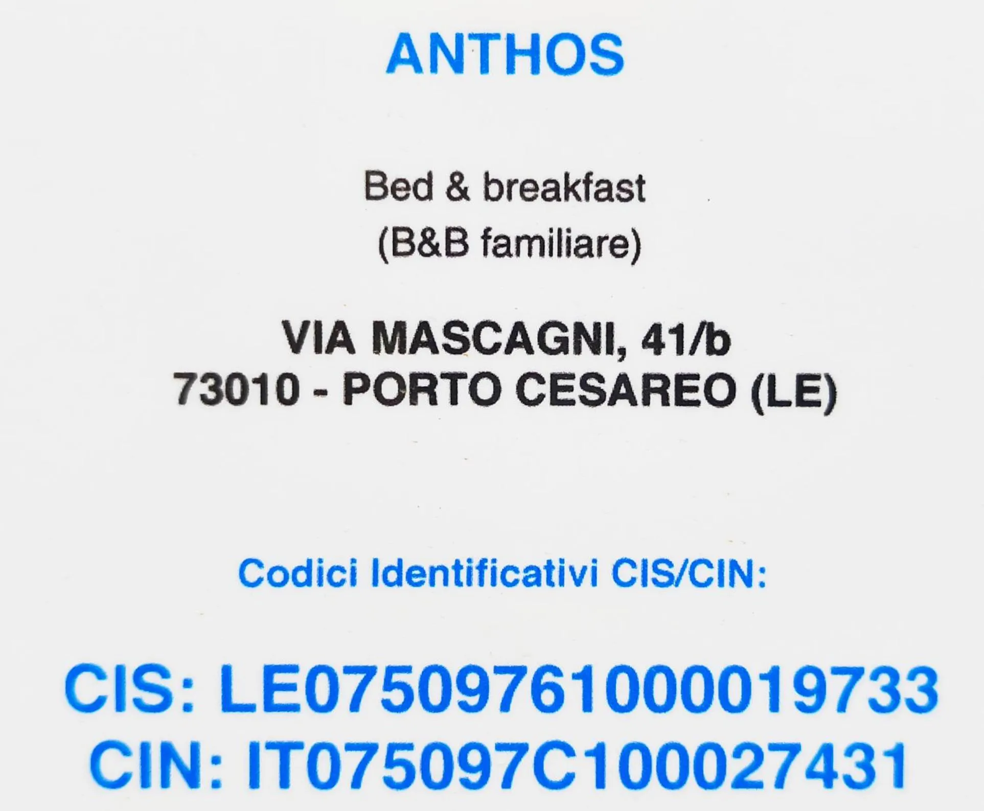 Bed Anthos Porto Cesareo