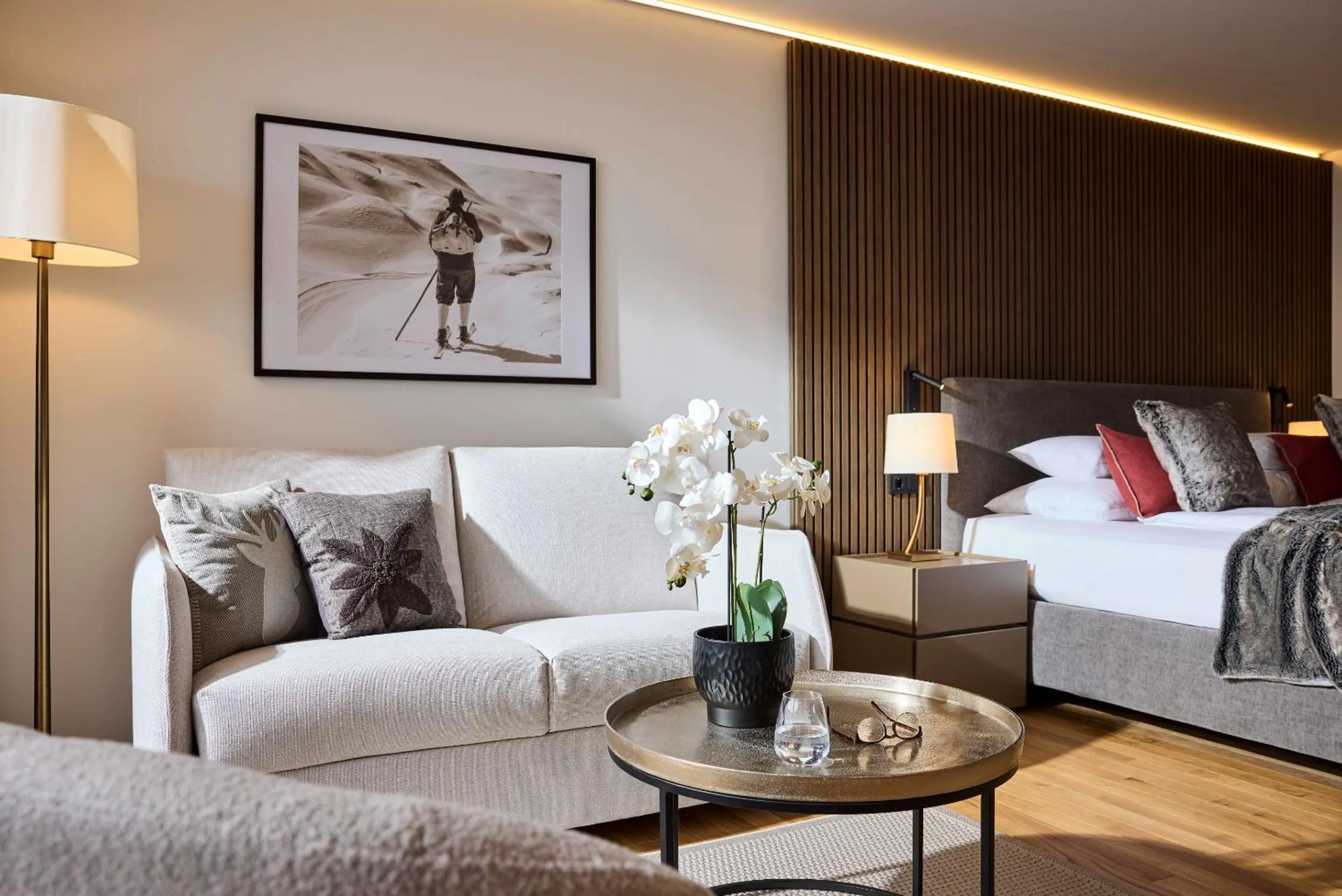 Seating area, Bed in ROBINSON ALPENROSE Zürs