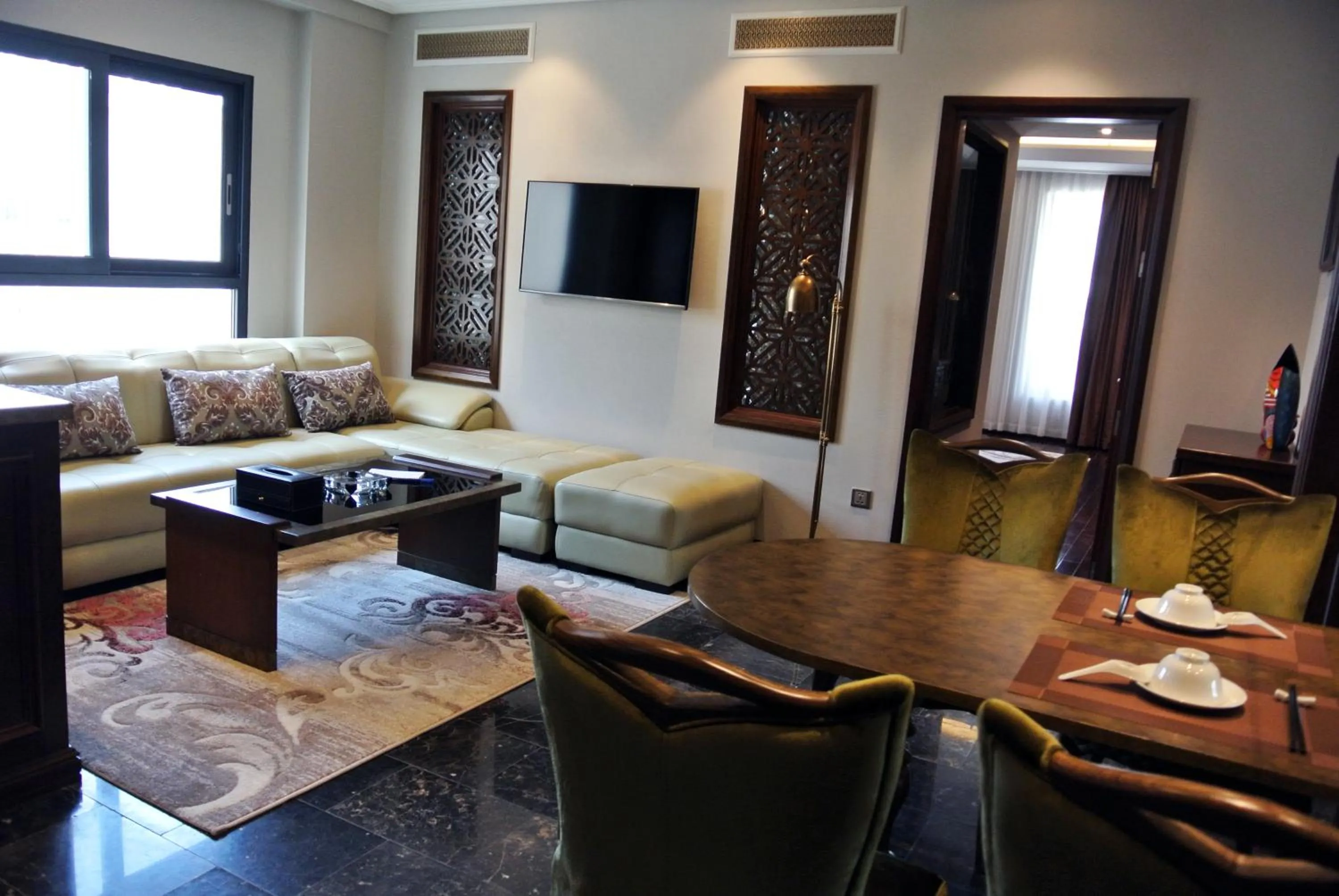 Living room, Bed in JB Serviced Apartment