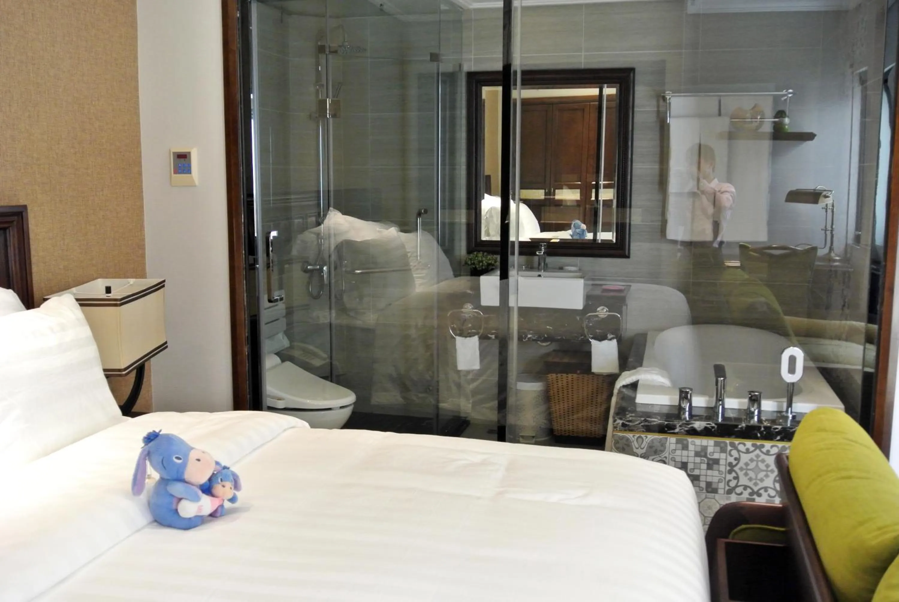 Bathroom, Bed in JB Serviced Apartment
