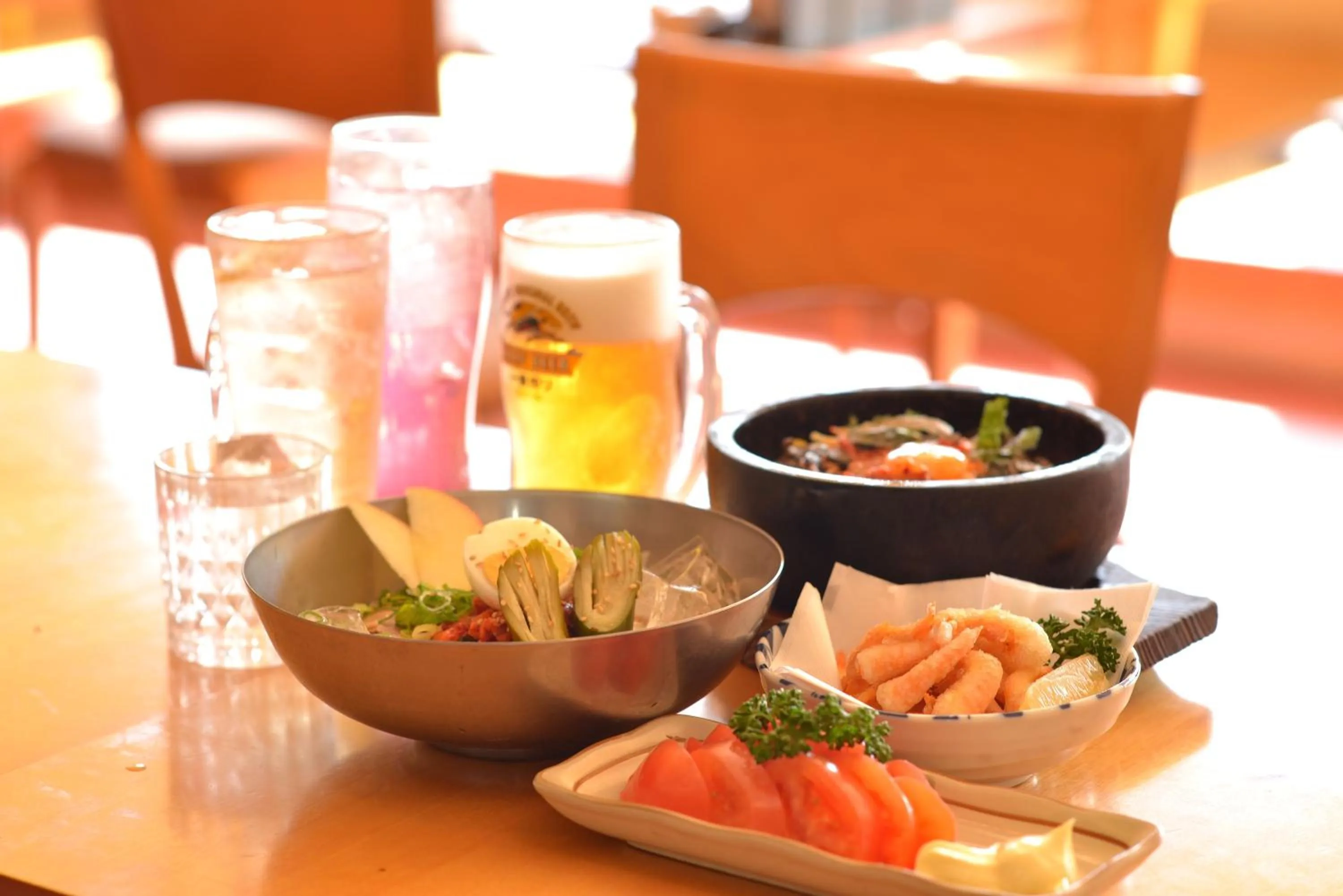 Restaurant/places to eat in Capsule&Spa Grand Sauna Shinsaibashi