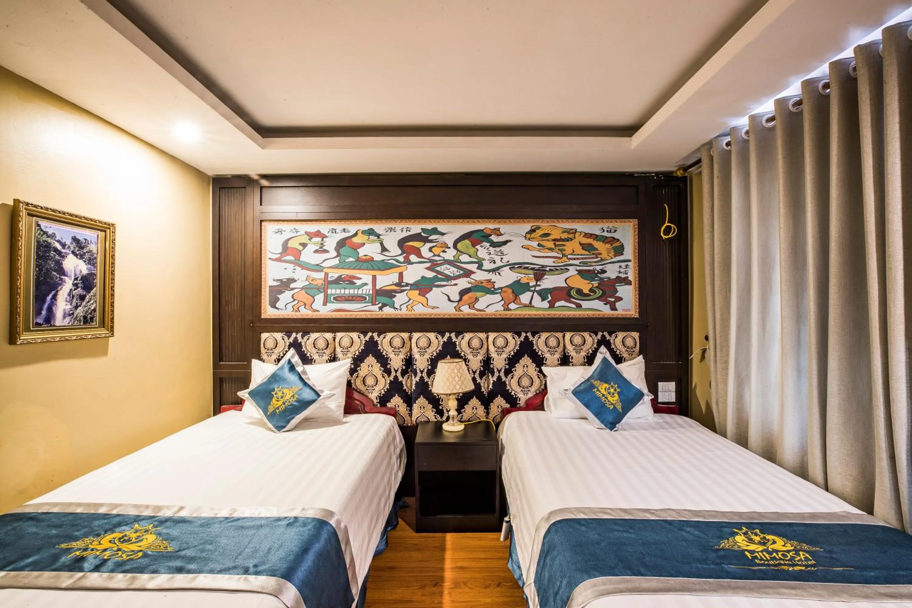 Bed in Mimosa Hotel Sapa
