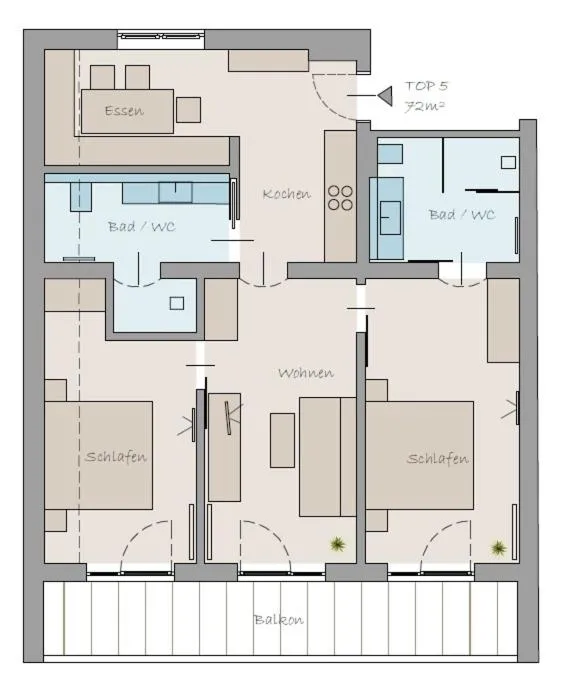 Photo of the whole room in Haus Karnia Appartements & Zimmer