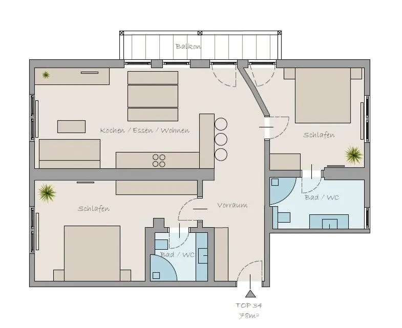 Photo of the whole room in Haus Karnia Appartements & Zimmer