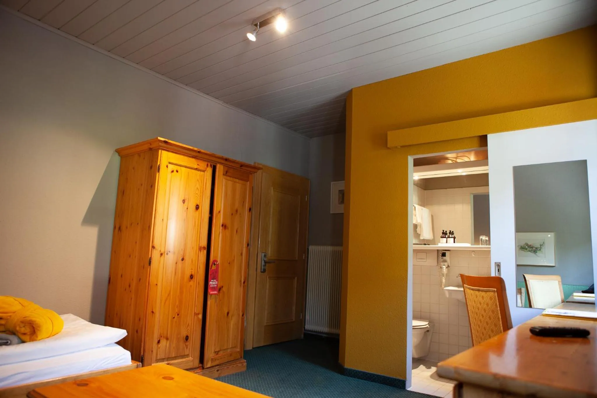 wardrobe, Bed in Walliserhof