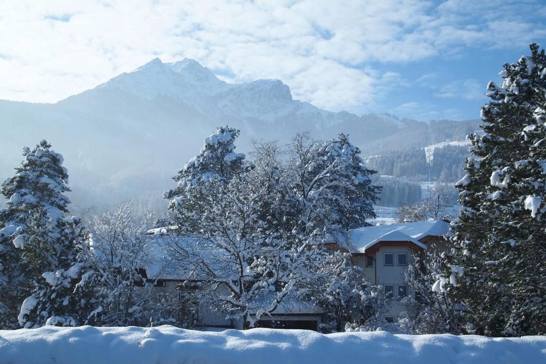 Garden view in Hotel Sonnhof