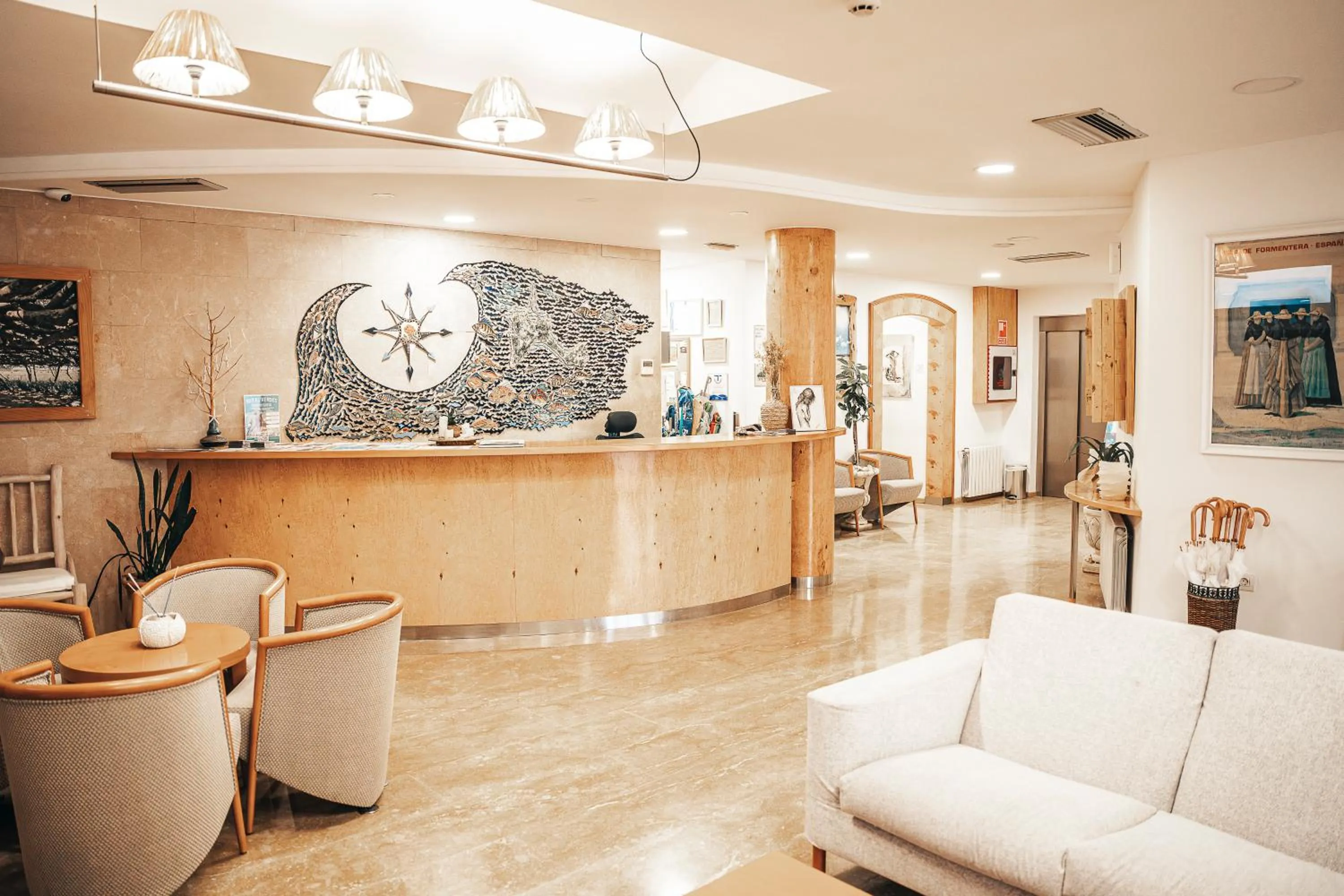 Lobby or reception in Hotel Sa Volta