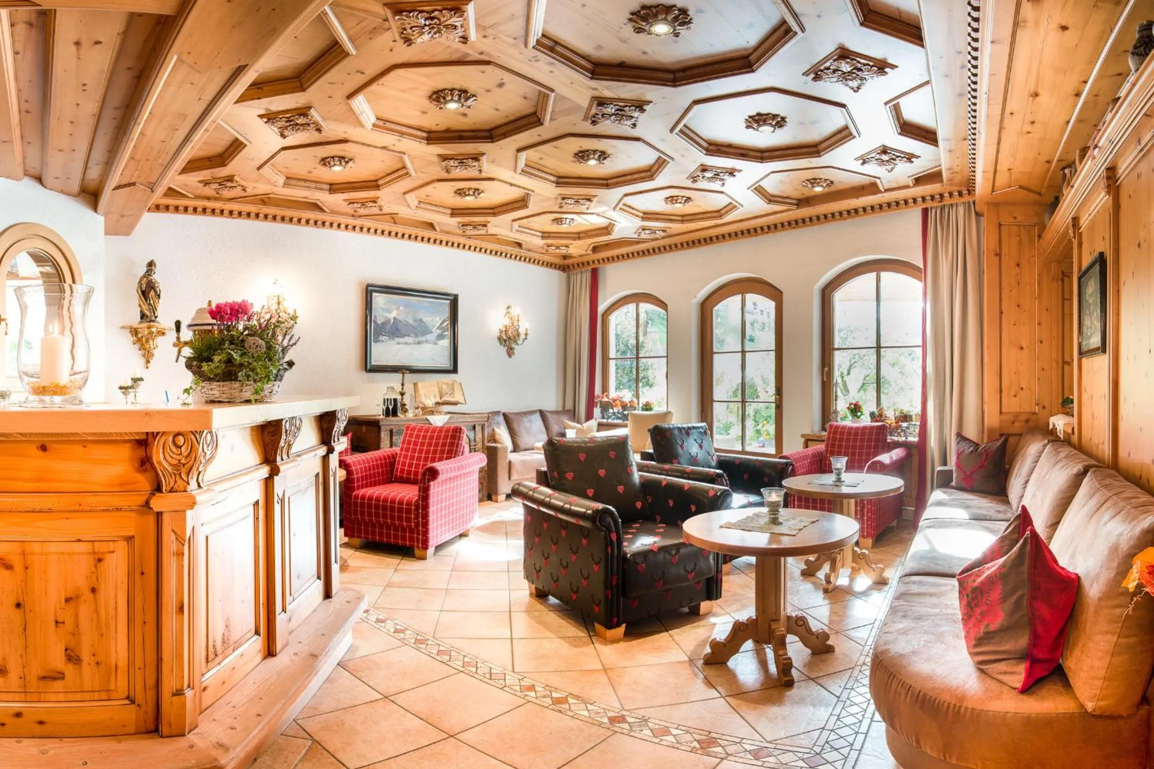 Lobby or reception in Familien- & Vitalhotel Auenhof