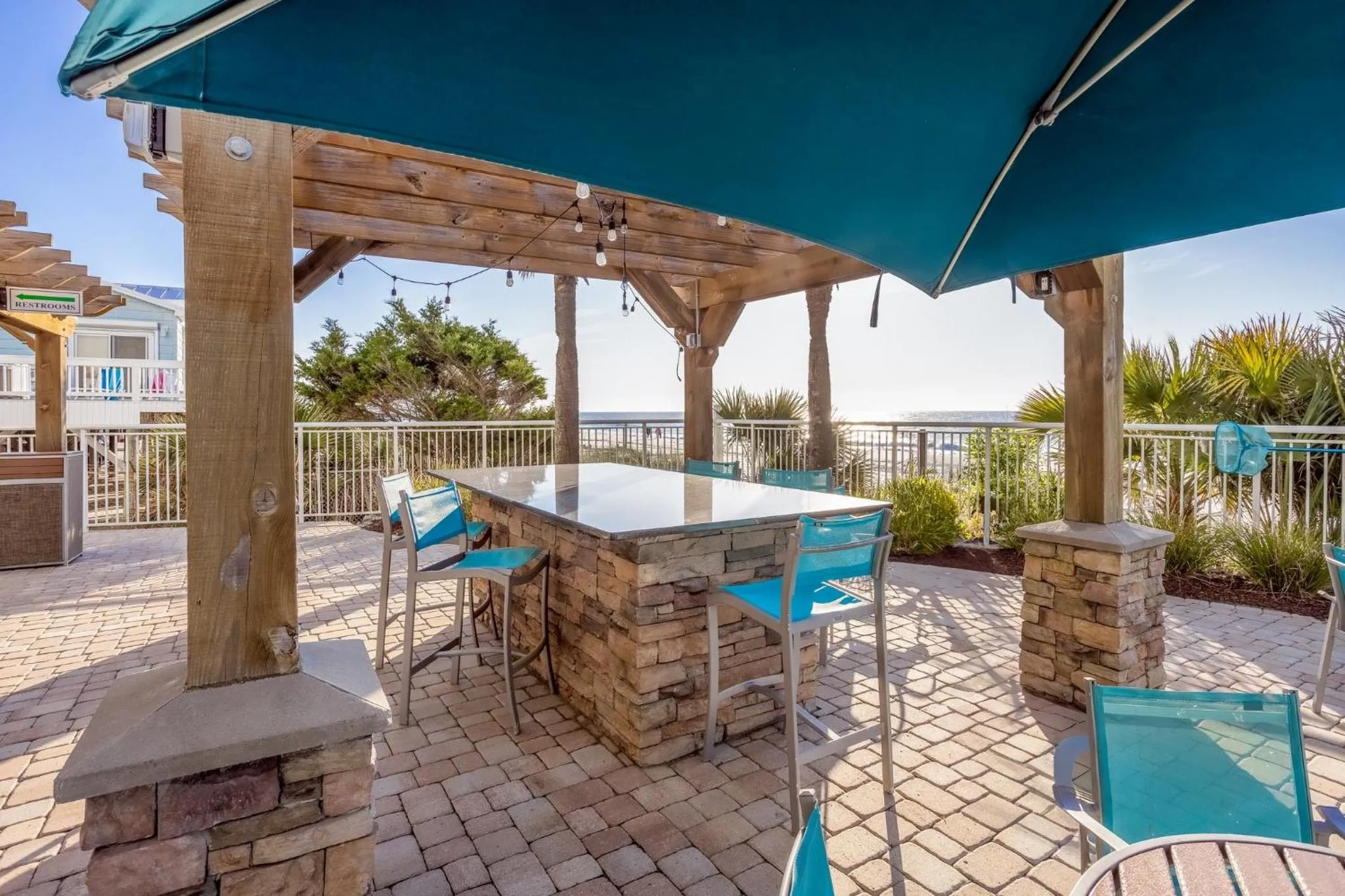 Patio in Holiday Inn Resort Oceanfront at Surfside Beach by IHG