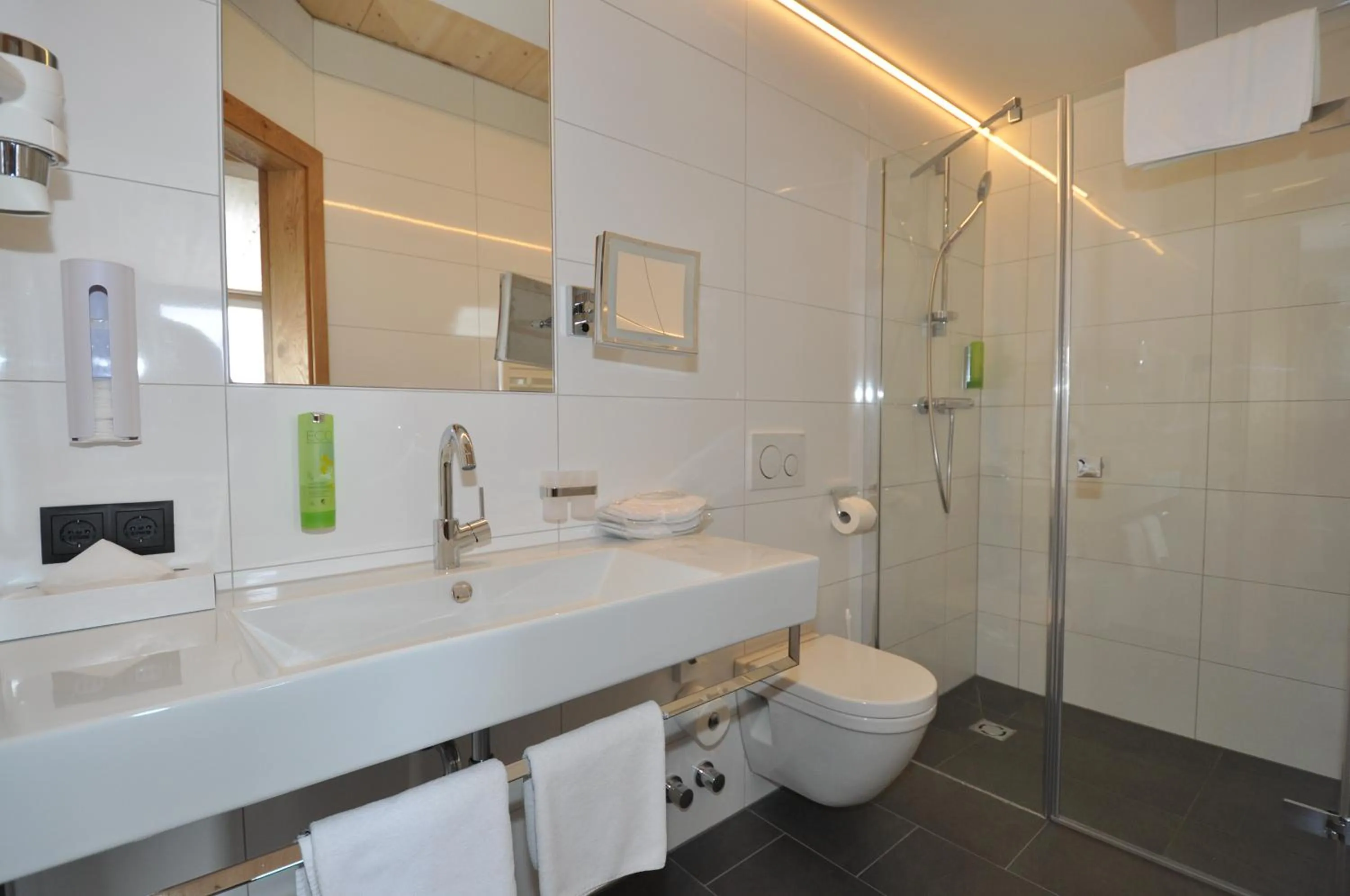 Shower in Hotel Stülzis