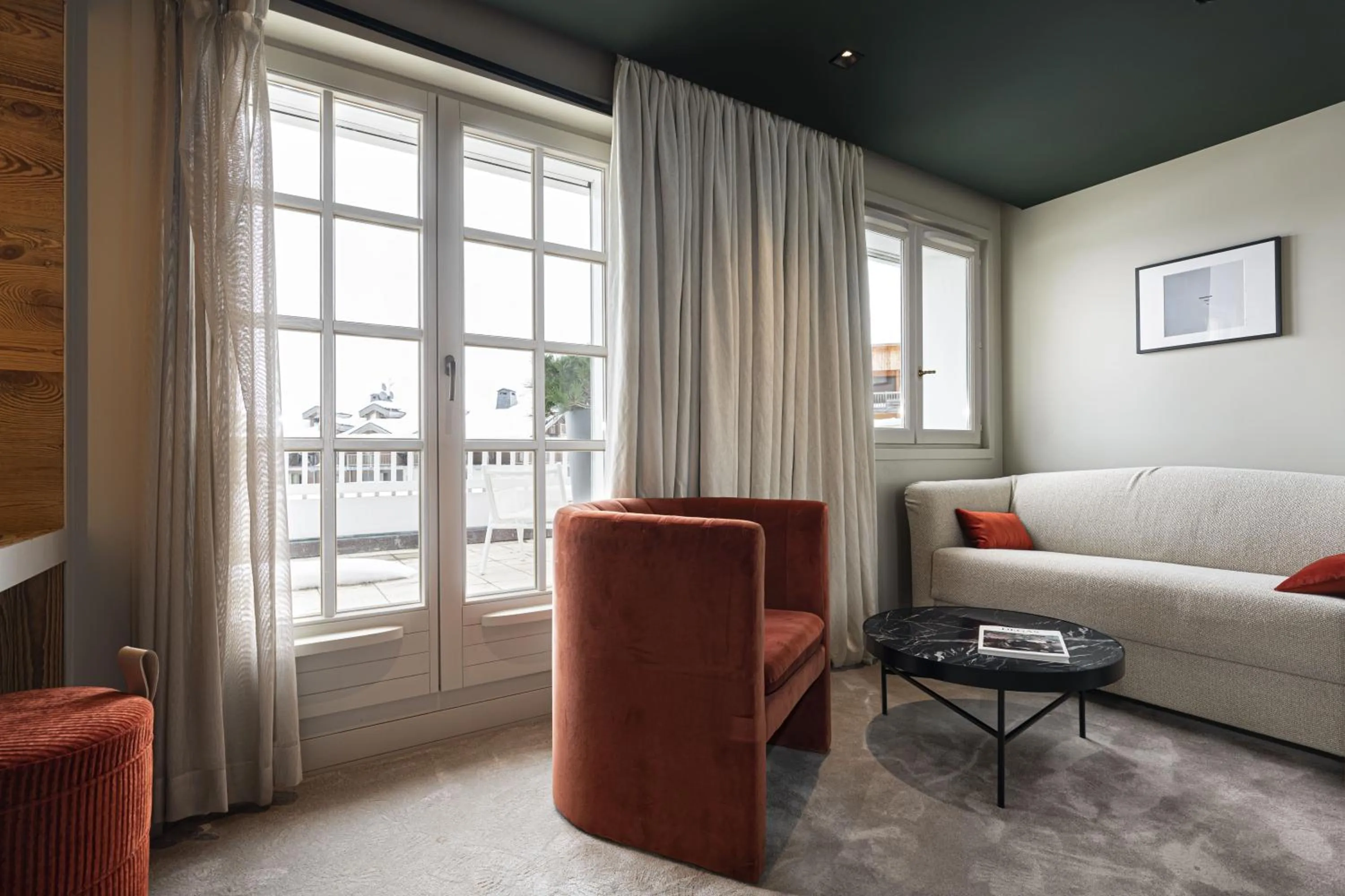 Seating area in Hotel Le Chabichou