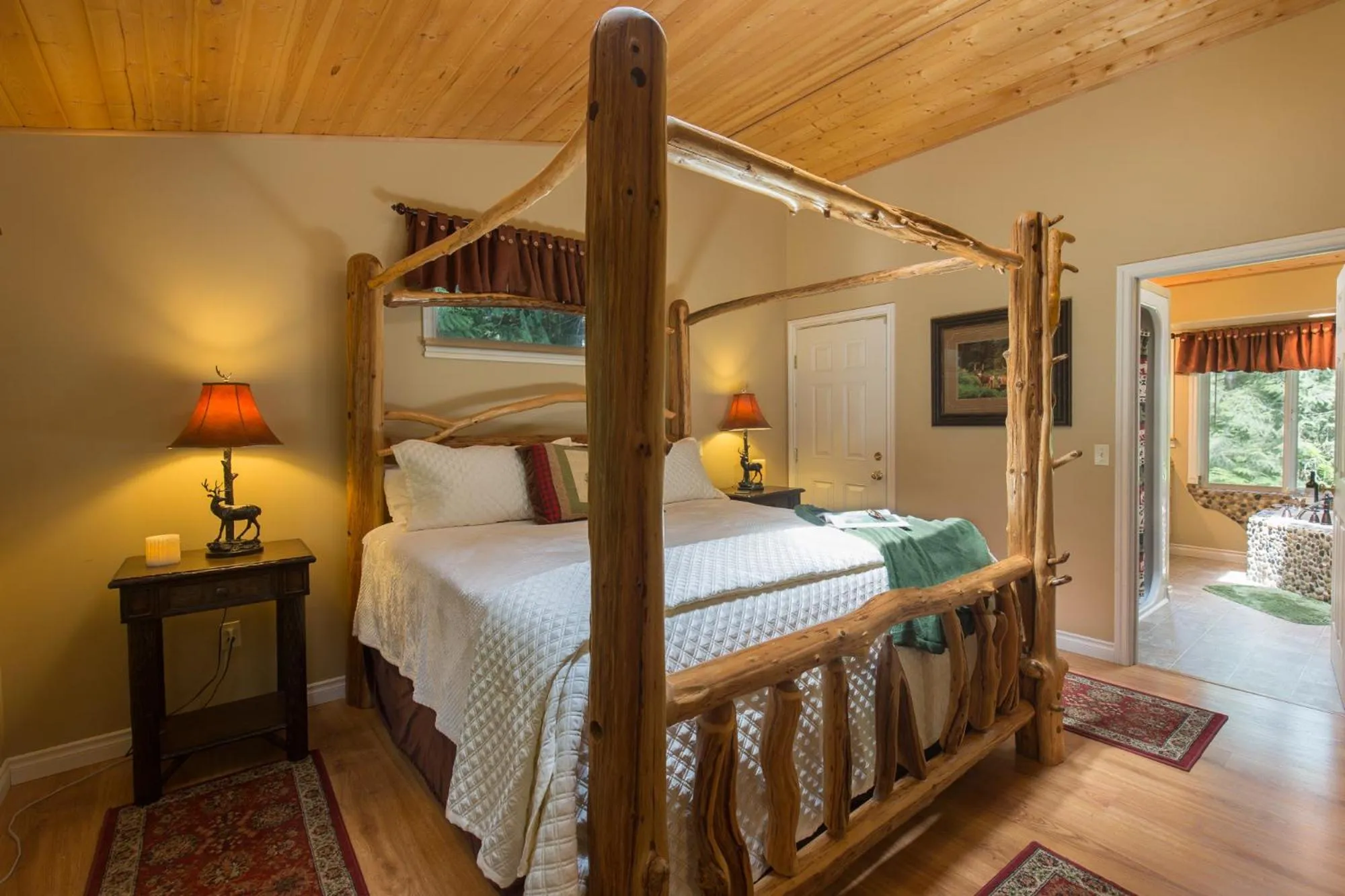 Bed in A Hidden Haven Cottages