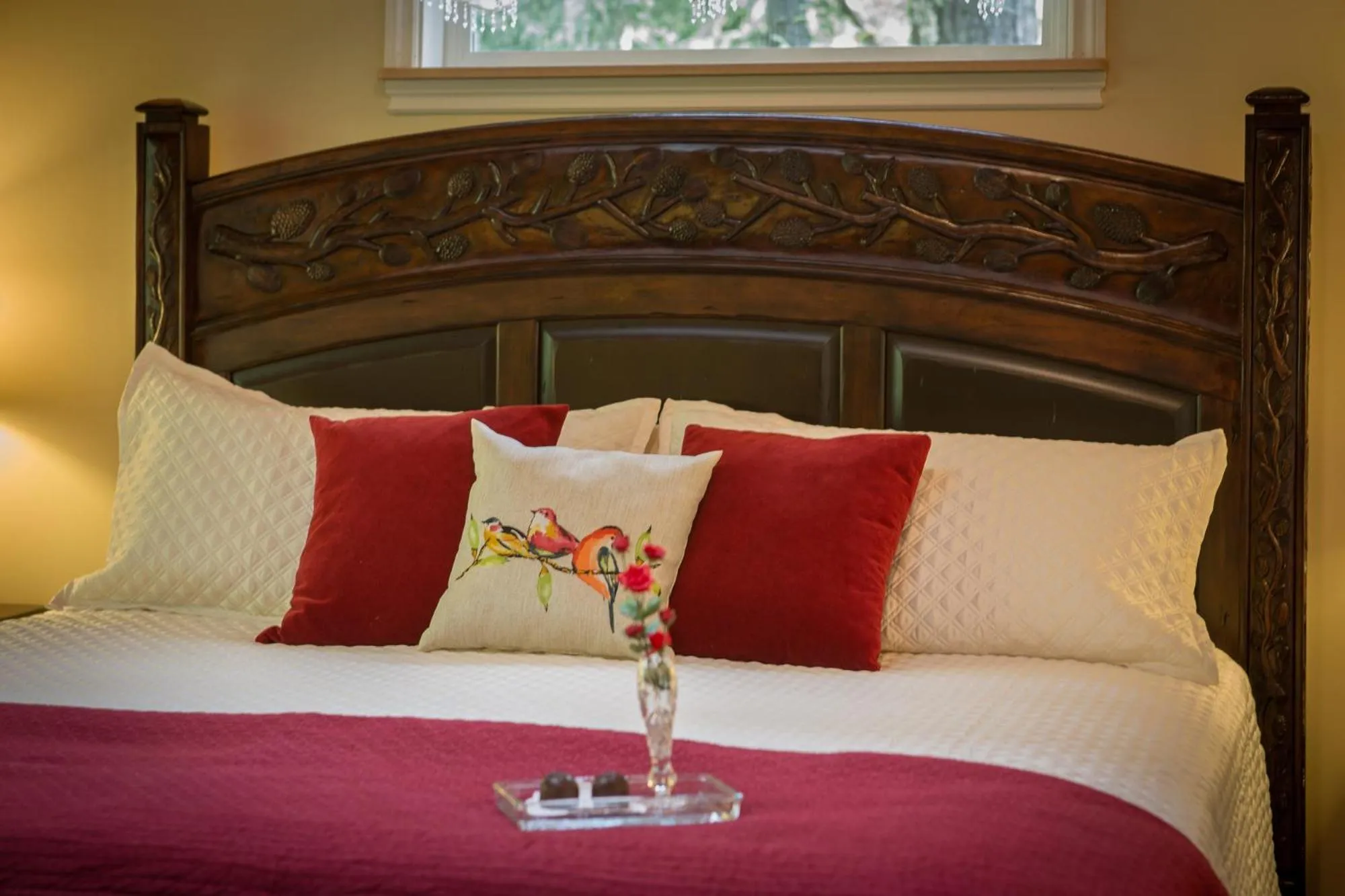 Decorative detail, Bed in A Hidden Haven Cottages