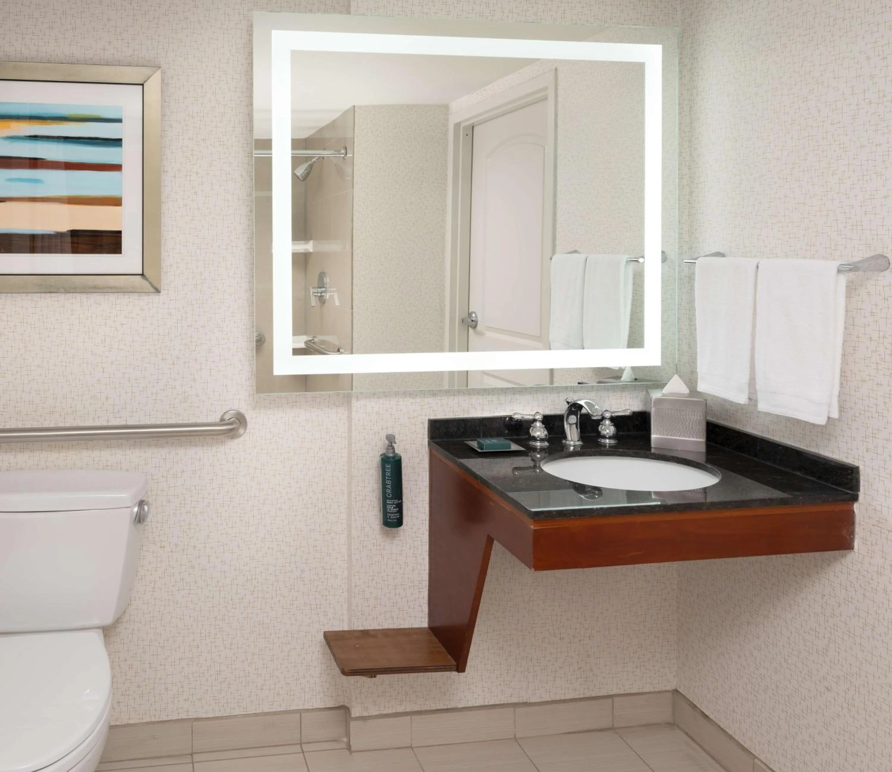 Bathroom in Hilton Durham near Duke University