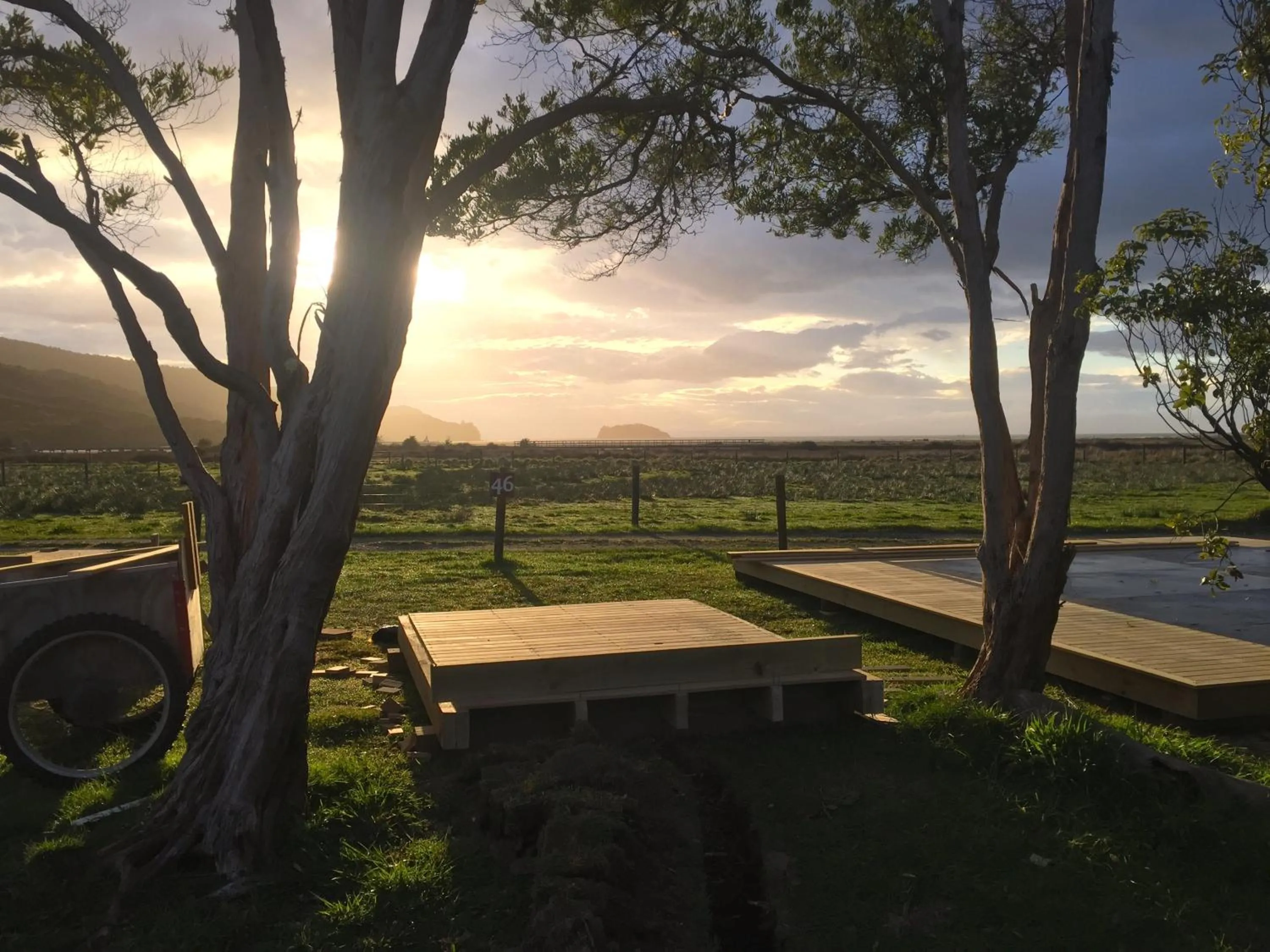 Patio in The Barn Cabins & Camp