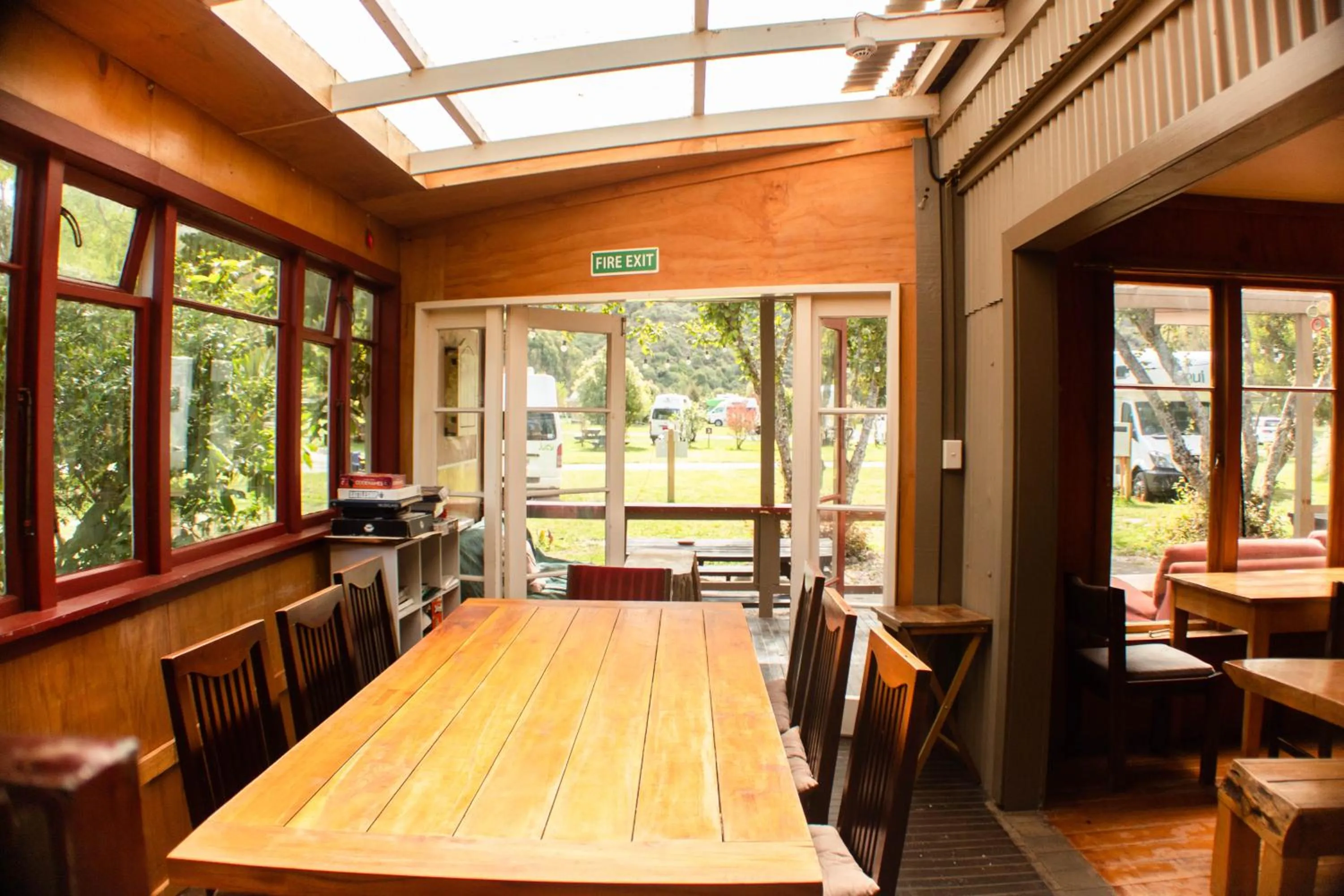 Dining area in The Barn Cabins & Camp