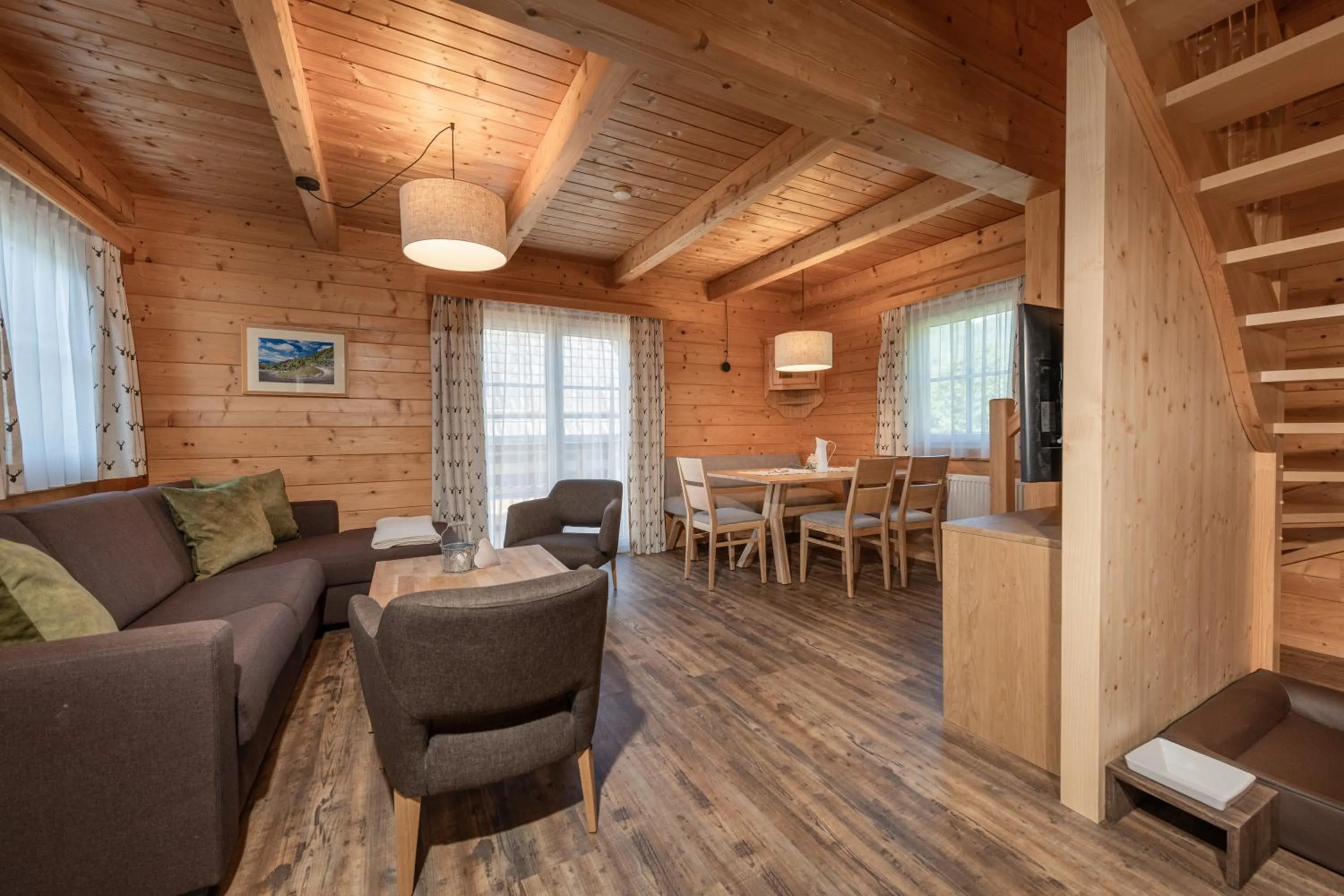 Living room in AlpenParks Hagan Lodge Altaussee
