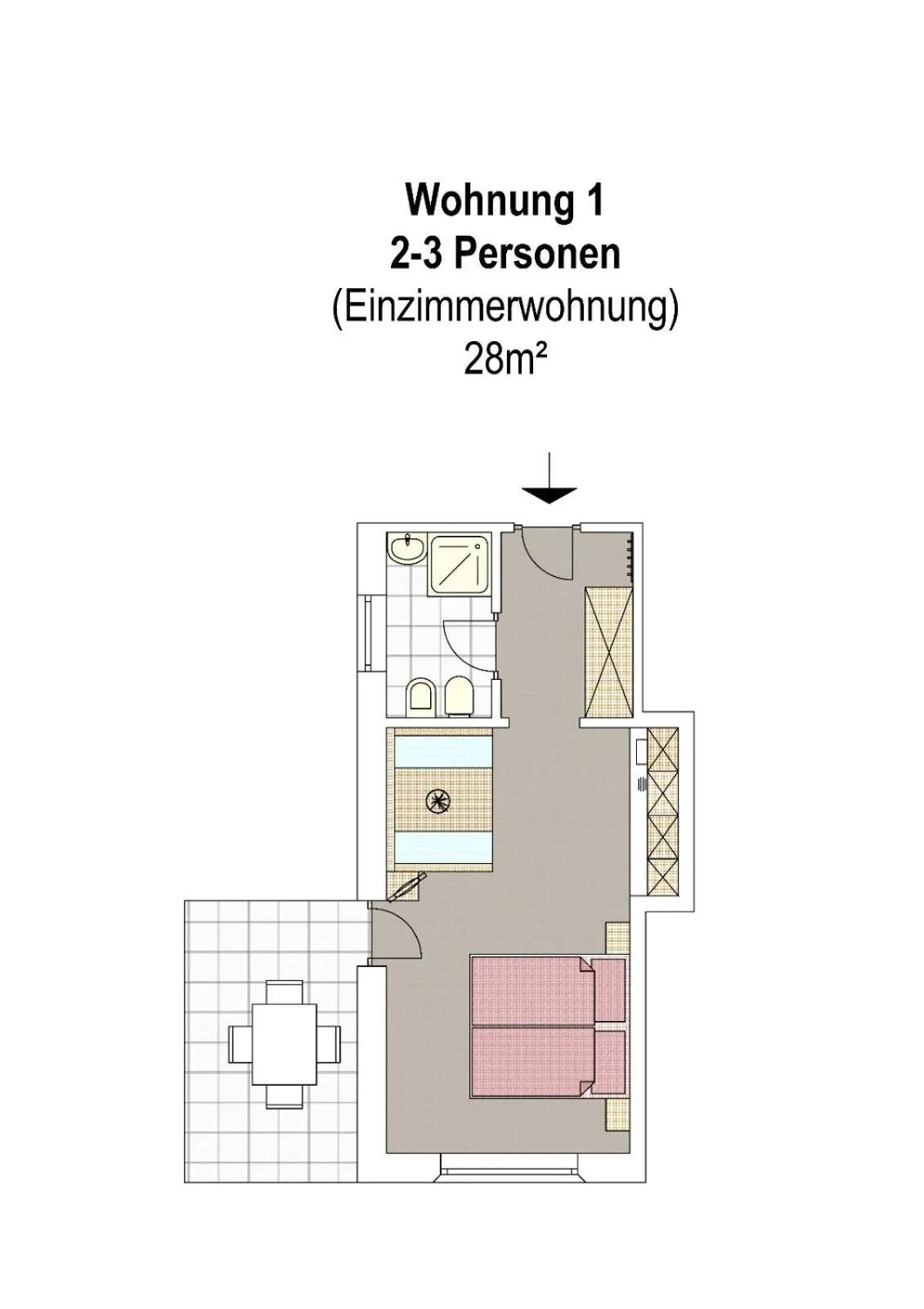 Floor plan in Appartement Thanei