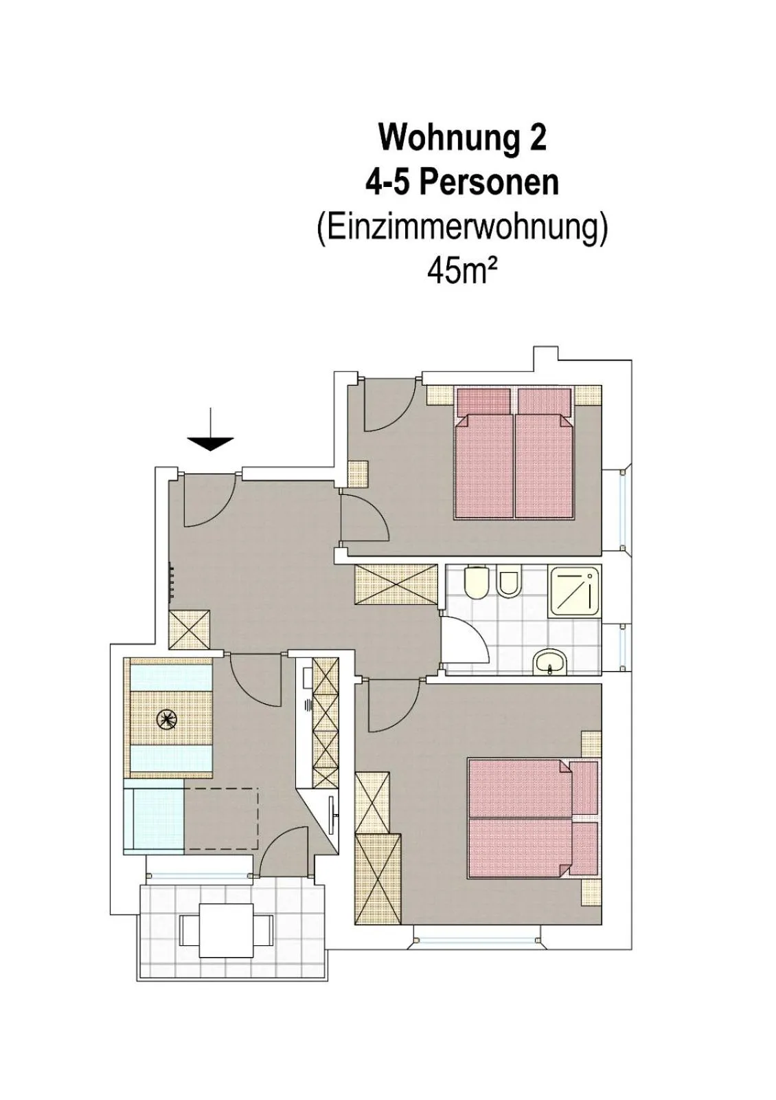 Floor plan in Appartement Thanei
