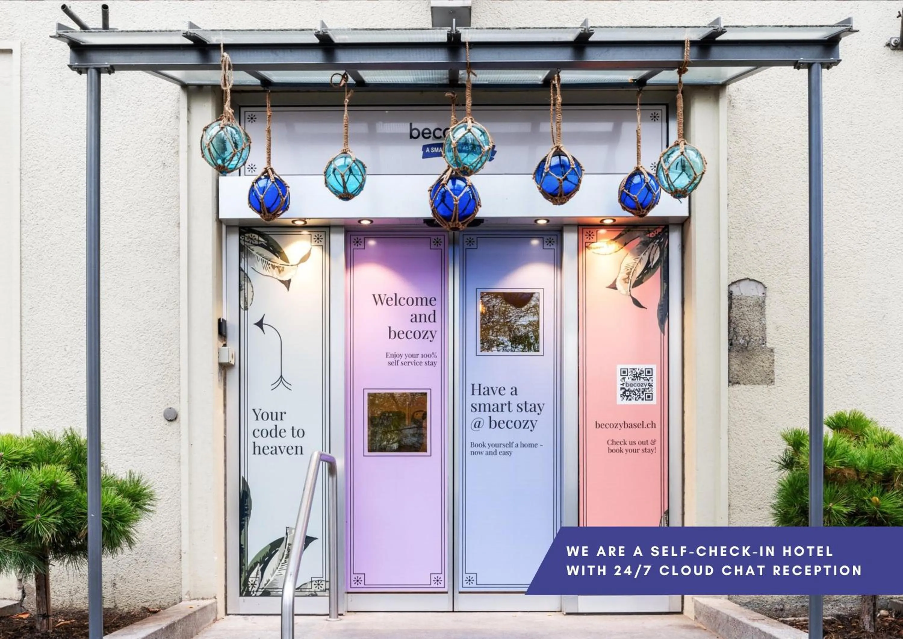 Property building in Becozy Self Check-in Pop-Up Hotel Basel