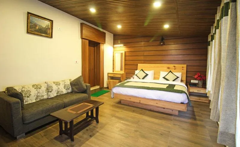 Photo of the whole room, Bed in Jharipani Castle