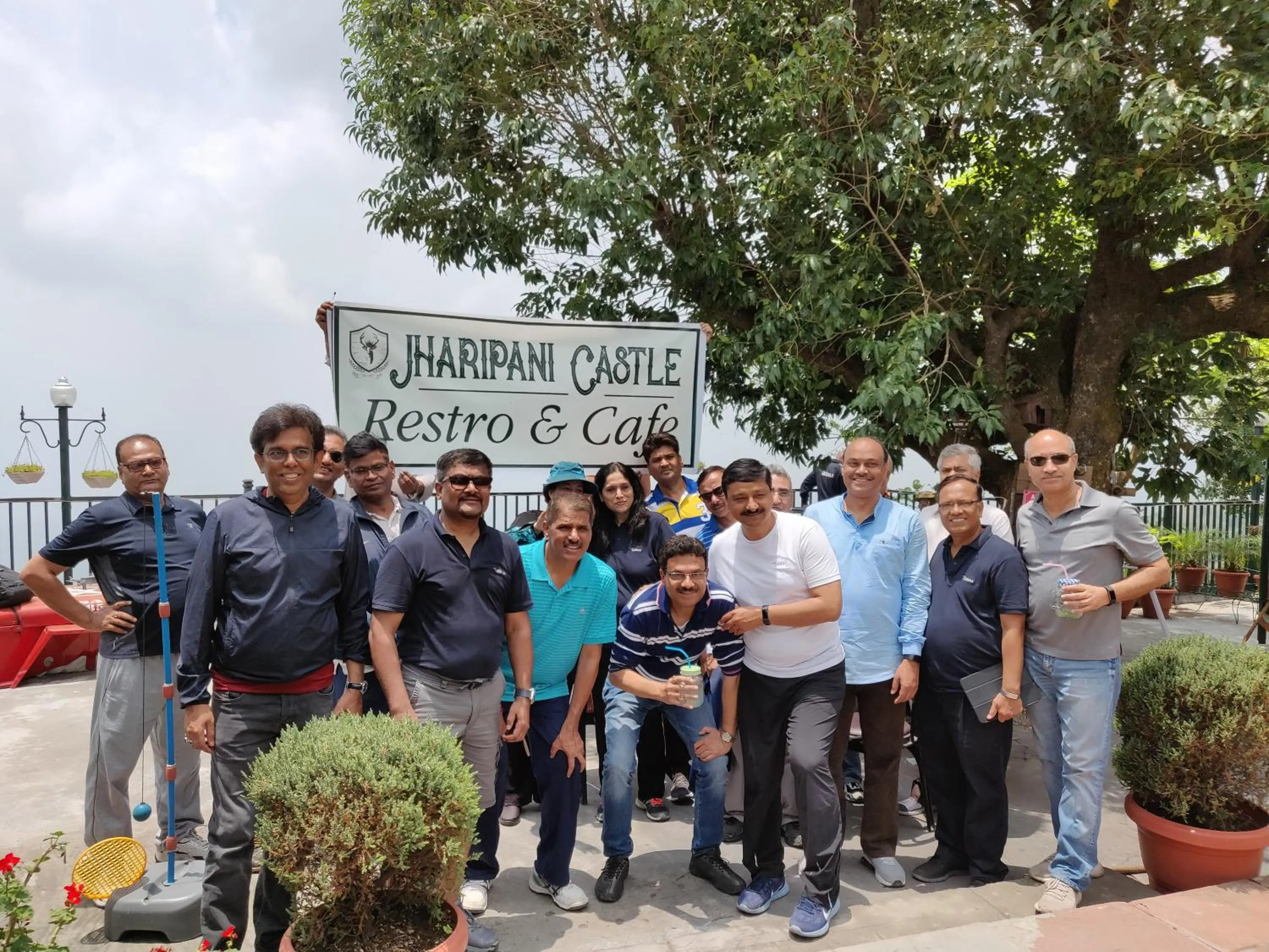 group of guests in Jharipani Castle