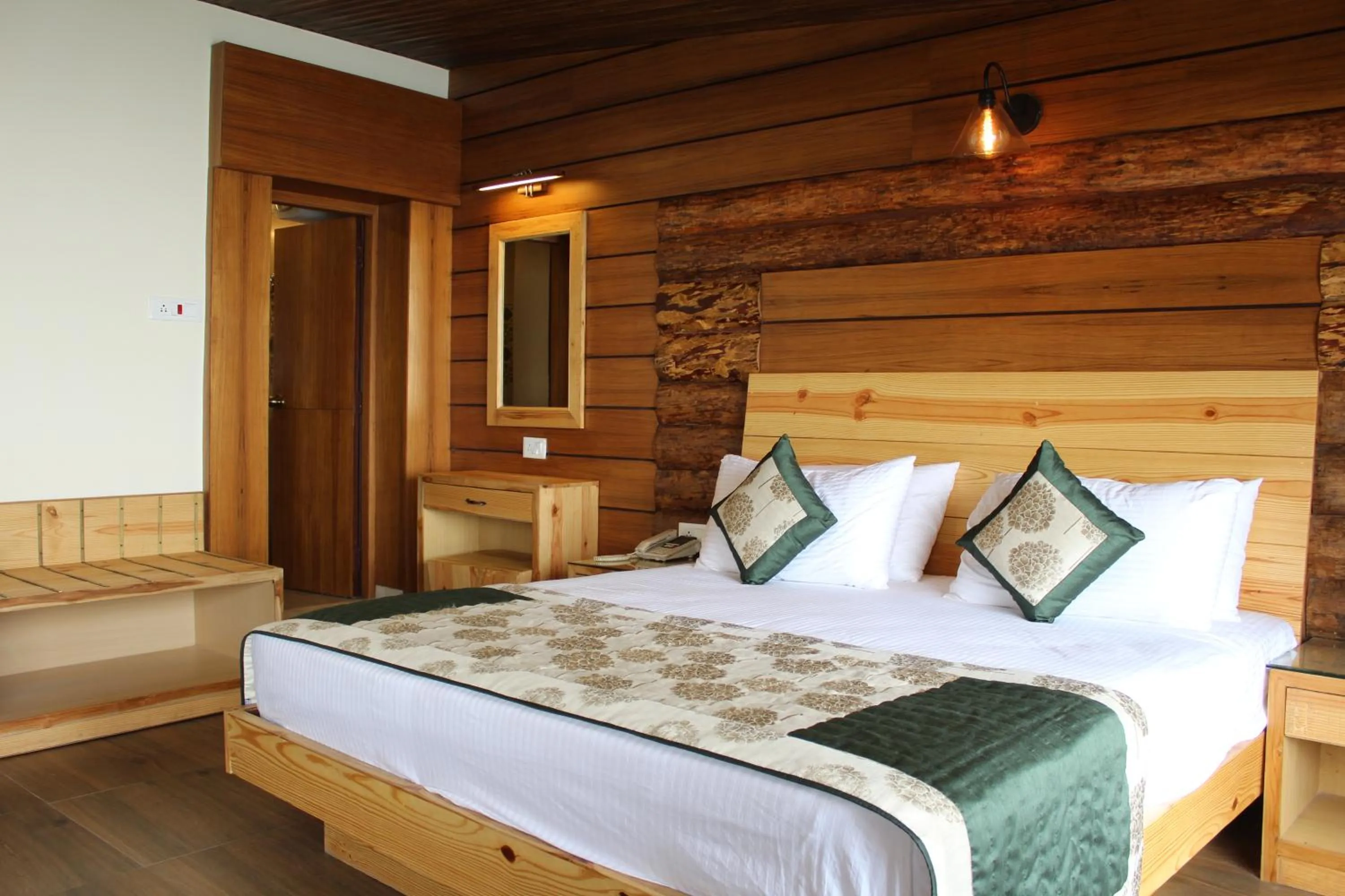 Decorative detail, Bed in Jharipani Castle