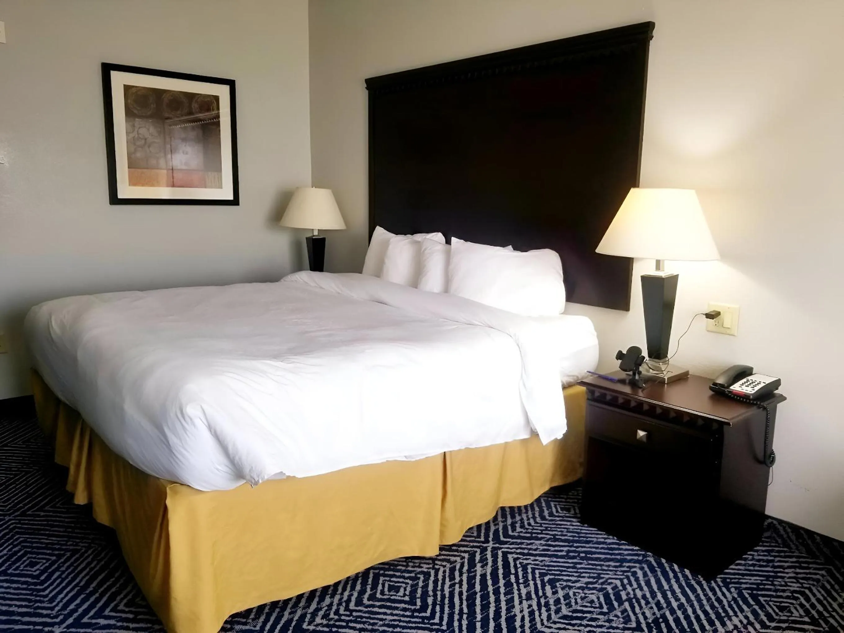 View (from property/room), Bed in Comfort Inn & Suites Dallas Medical-Market Center