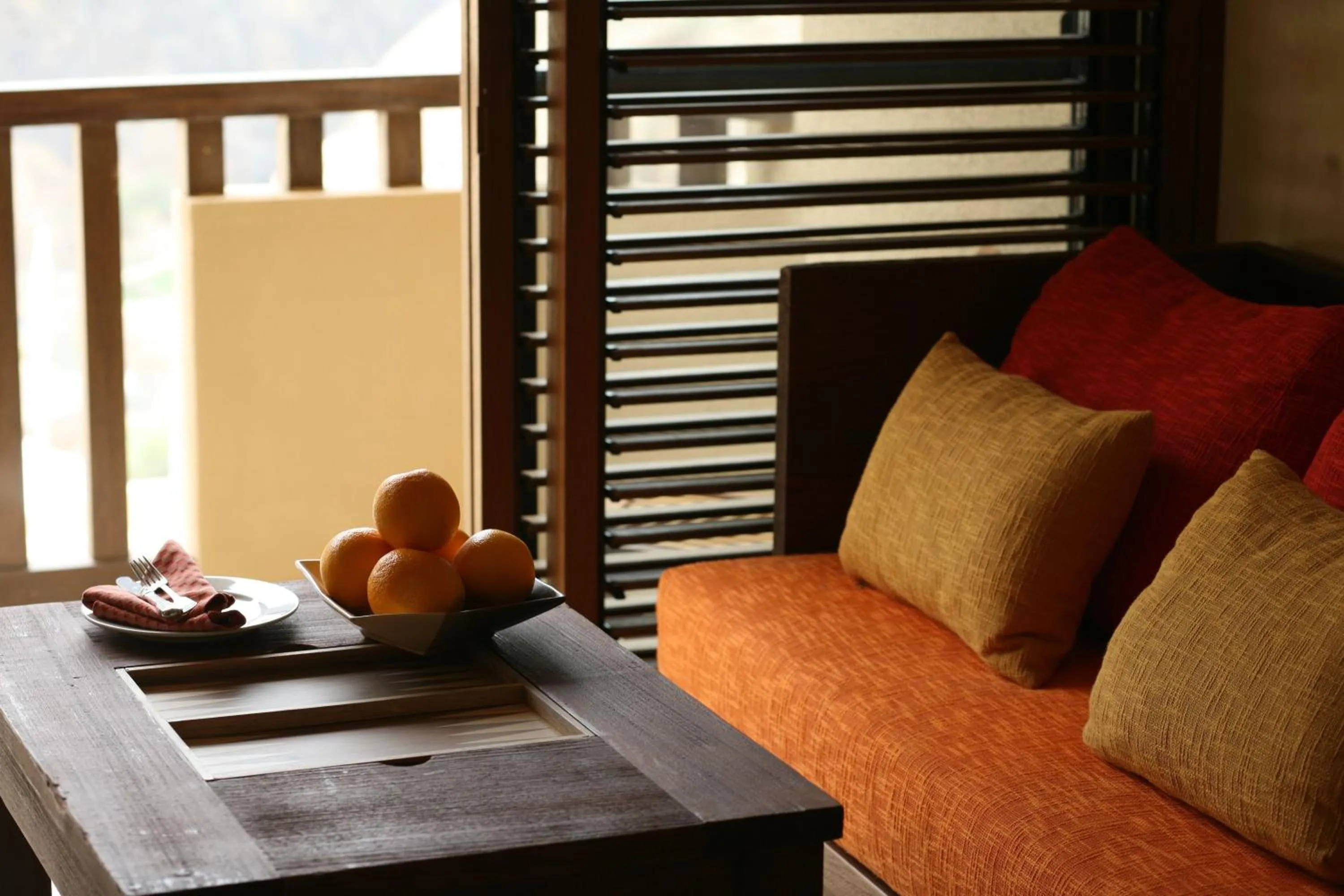 Seating area in Ma'in Hot Springs