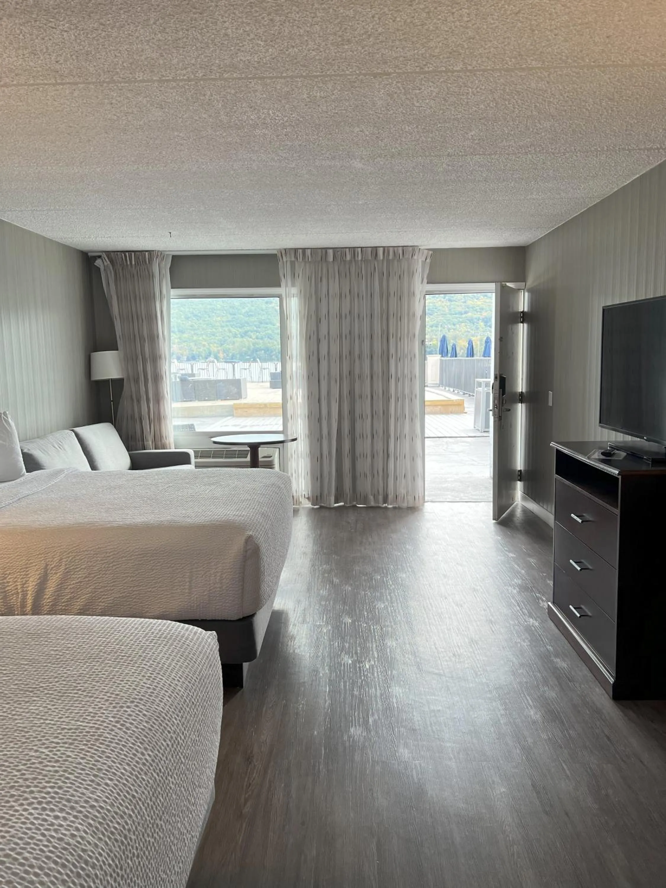 Bed in Georgian Lakeside Resort