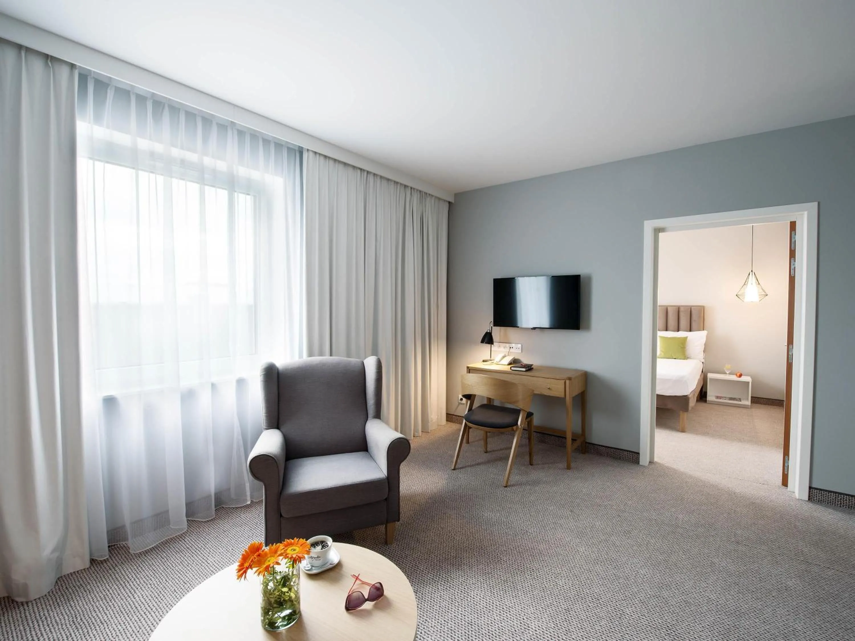 Bedroom, Bed in ibis Styles Siedlce