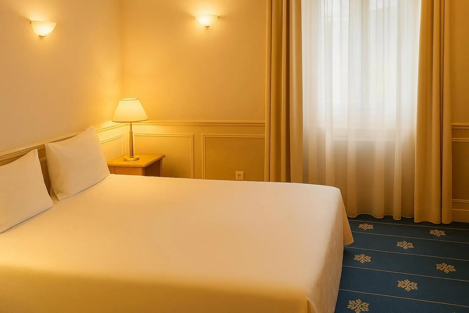 Bedroom, Bed in Hôtel Terminus