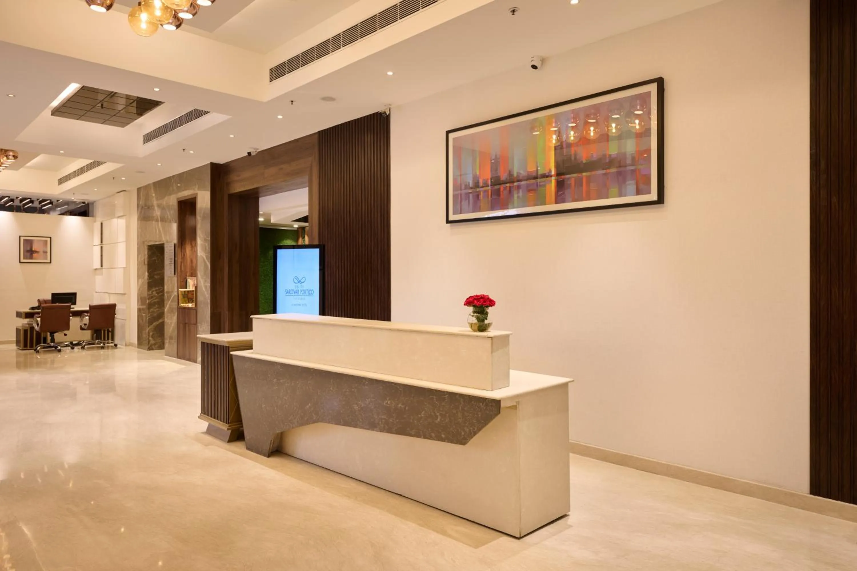 Lobby or reception in Delite Sarovar Portico Faridabad