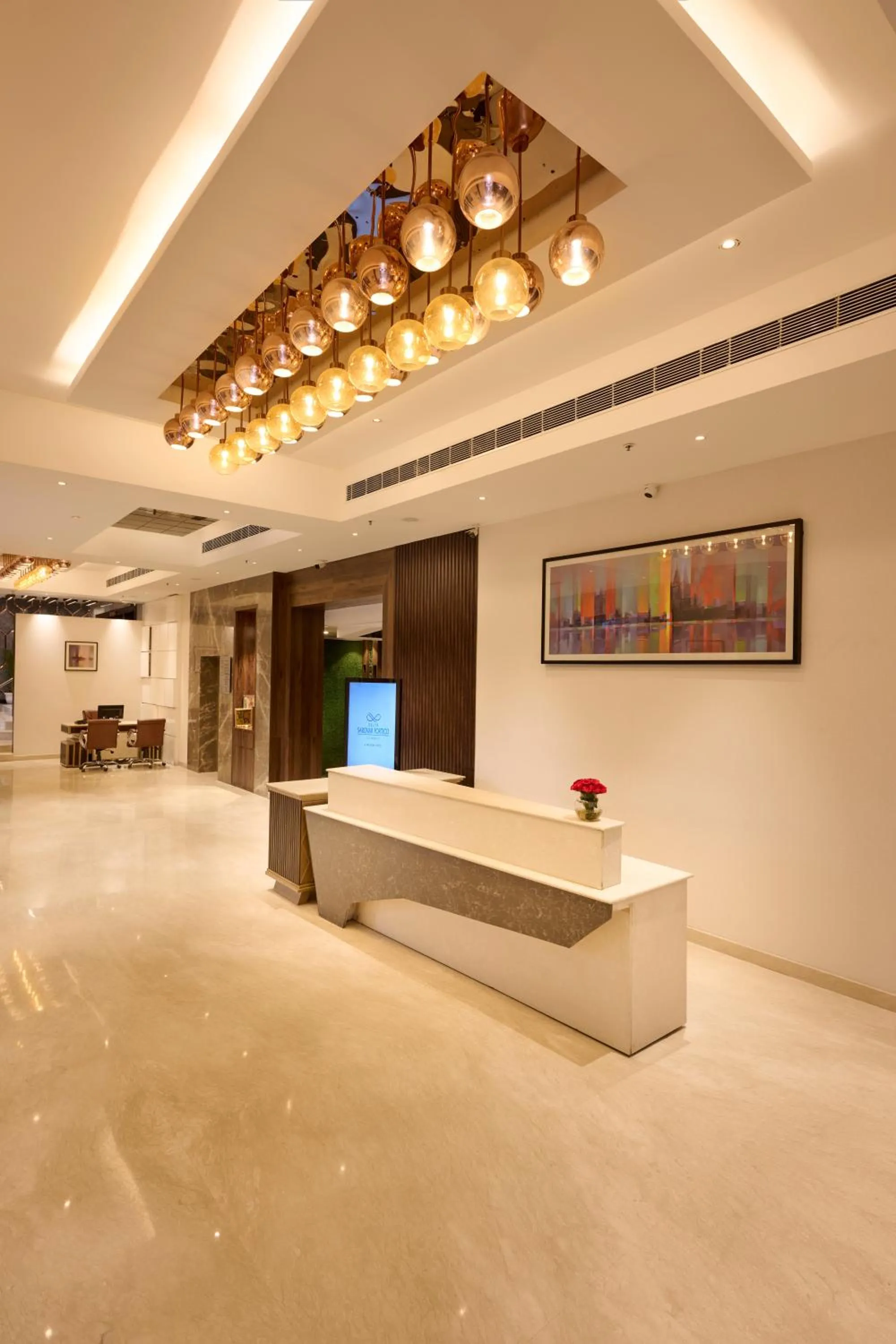 Lobby or reception in Delite Sarovar Portico Faridabad
