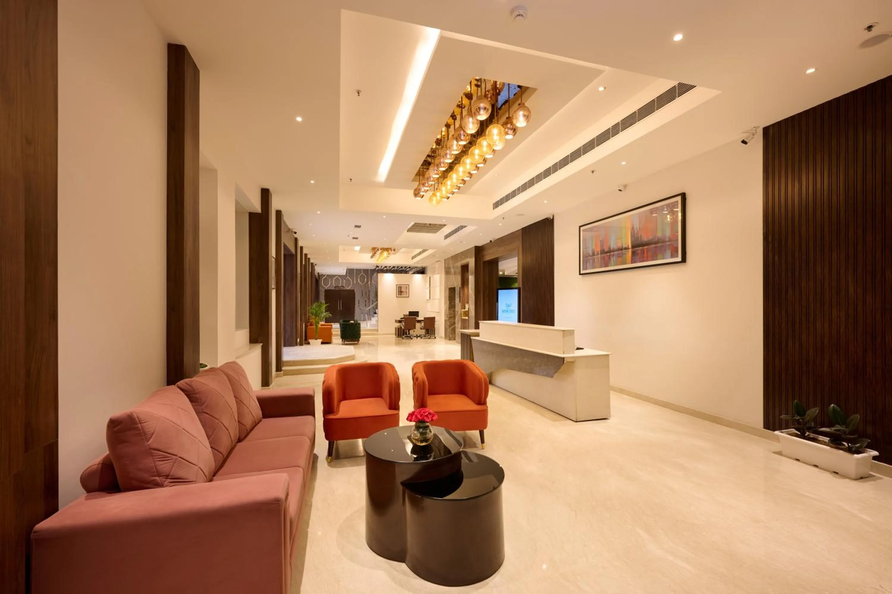 Lobby or reception in Delite Sarovar Portico Faridabad