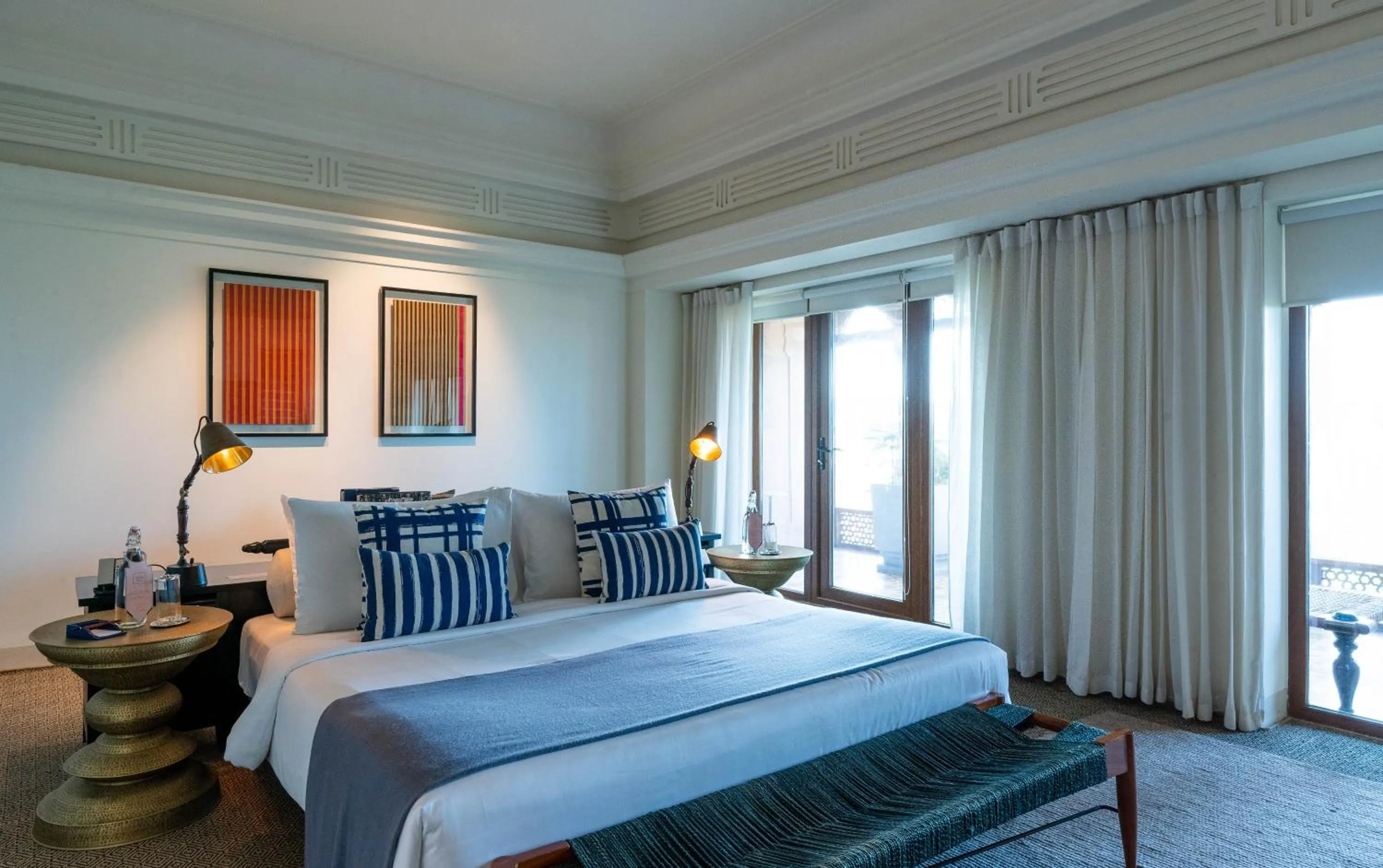 Bedroom, Bed in Narendra Bhawan