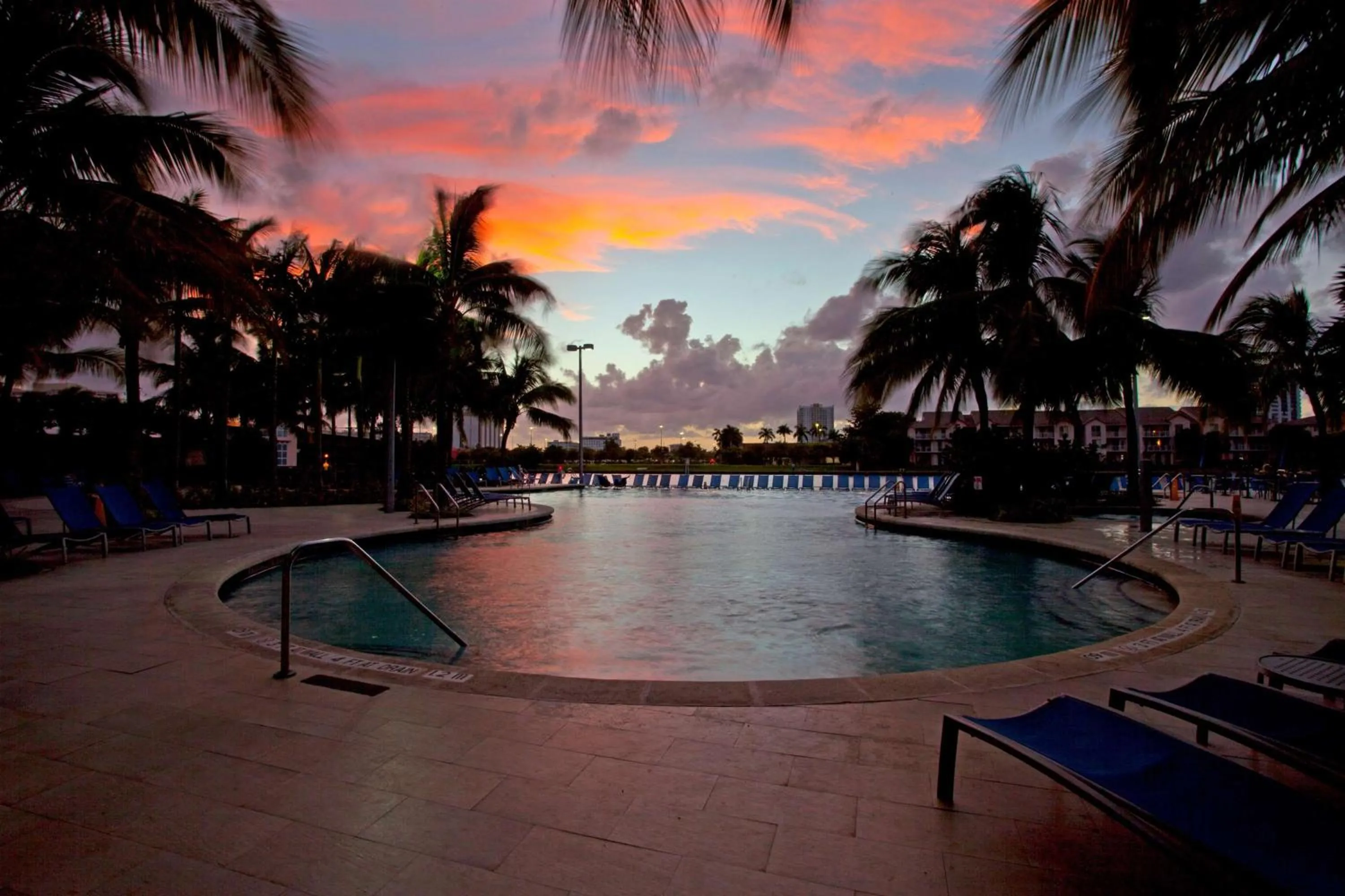 Pool view in DoubleTree Resort Hollywood Beach