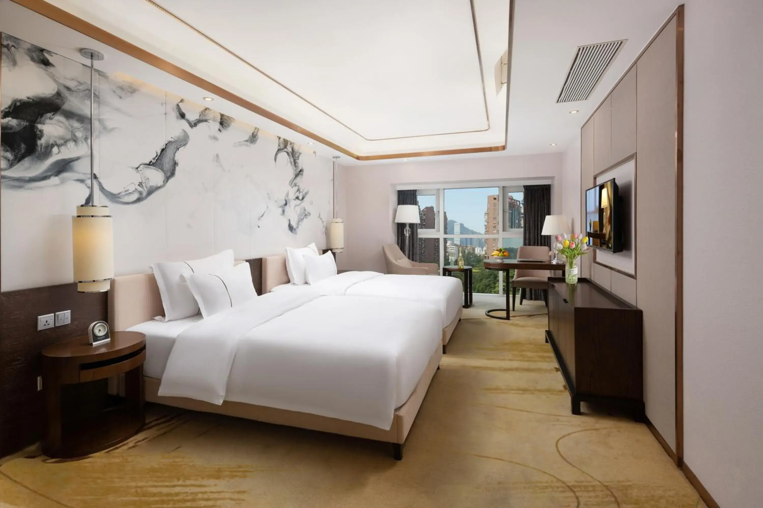 Deluxe Twin Room in Shenzhen Bay Hisoar Hotel Deluxe Twin Room in Shenzhen Bay Hisoar Hotel