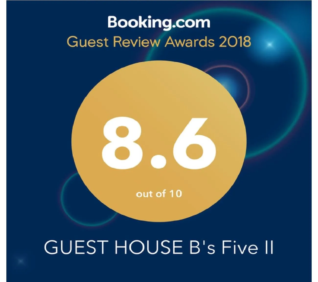 Certificate/Award in GUEST HOUSE B's FiveⅡ